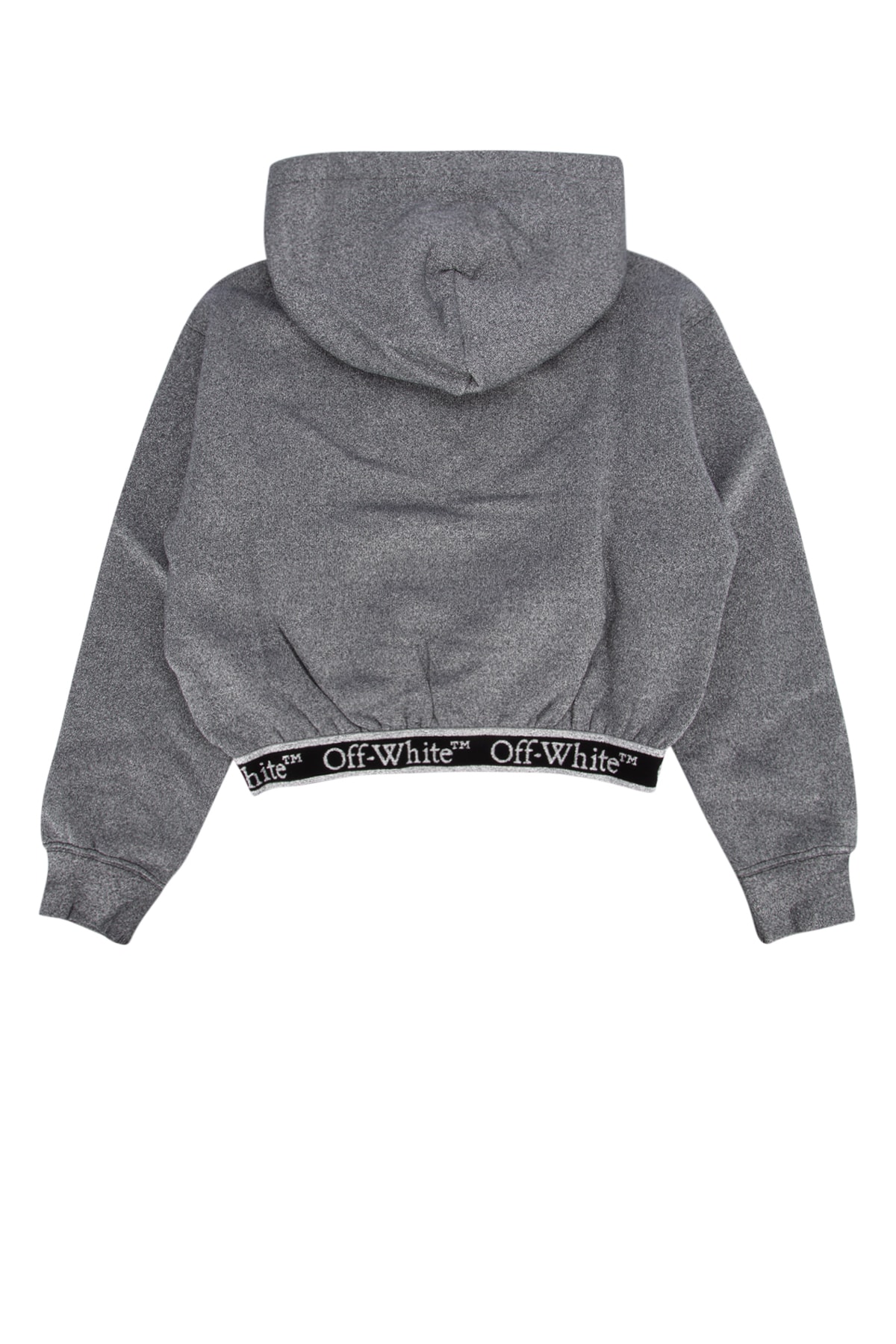 BOOKISH LOGO BAND HOODIE CROP SILVER B OGBB005F24FLE0017210 (Off-White / スウェット・フーディー ) | Off-White (オフホワイト)(1)