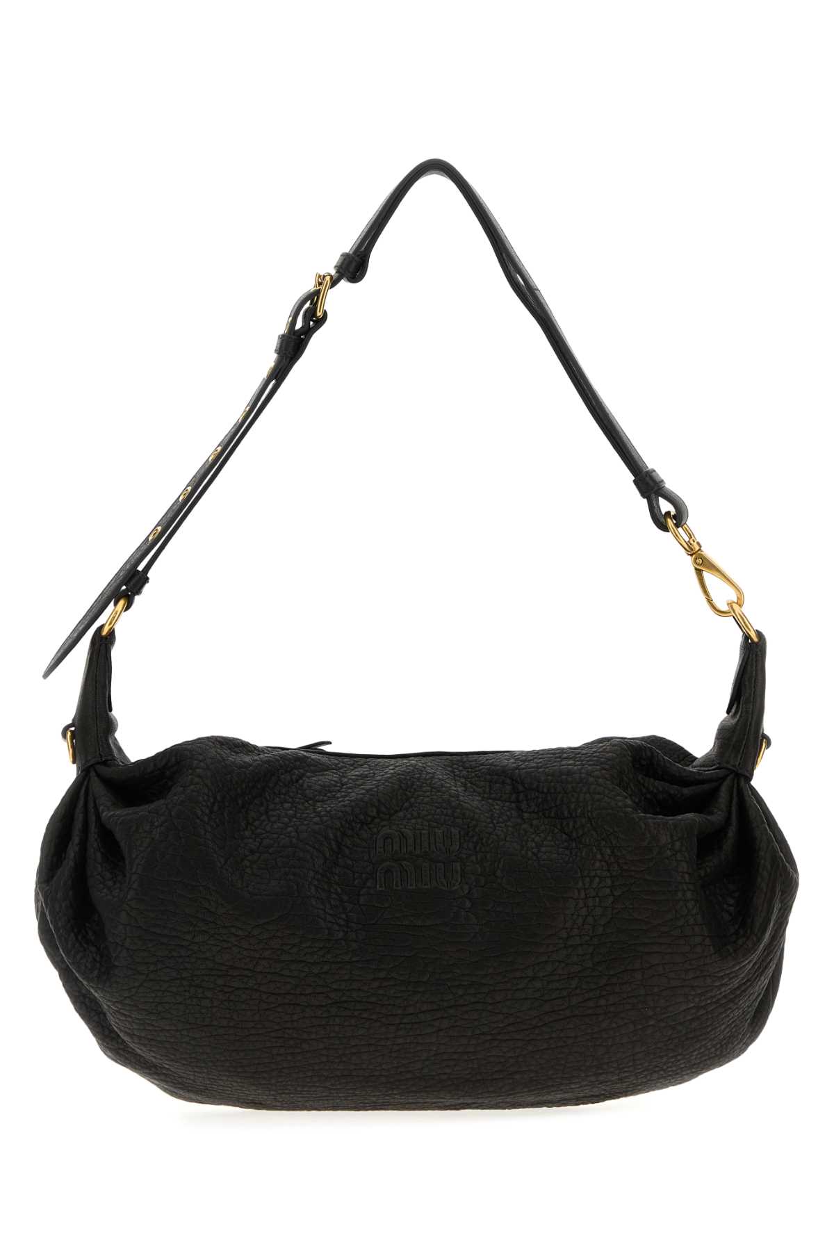 Black nappa leather shoulder bag 5BC1912E3GF0002 (MIU MIU / ハンドバッグ・ショルダーバッグ ) | MIU MIU (ミュウミュウ)