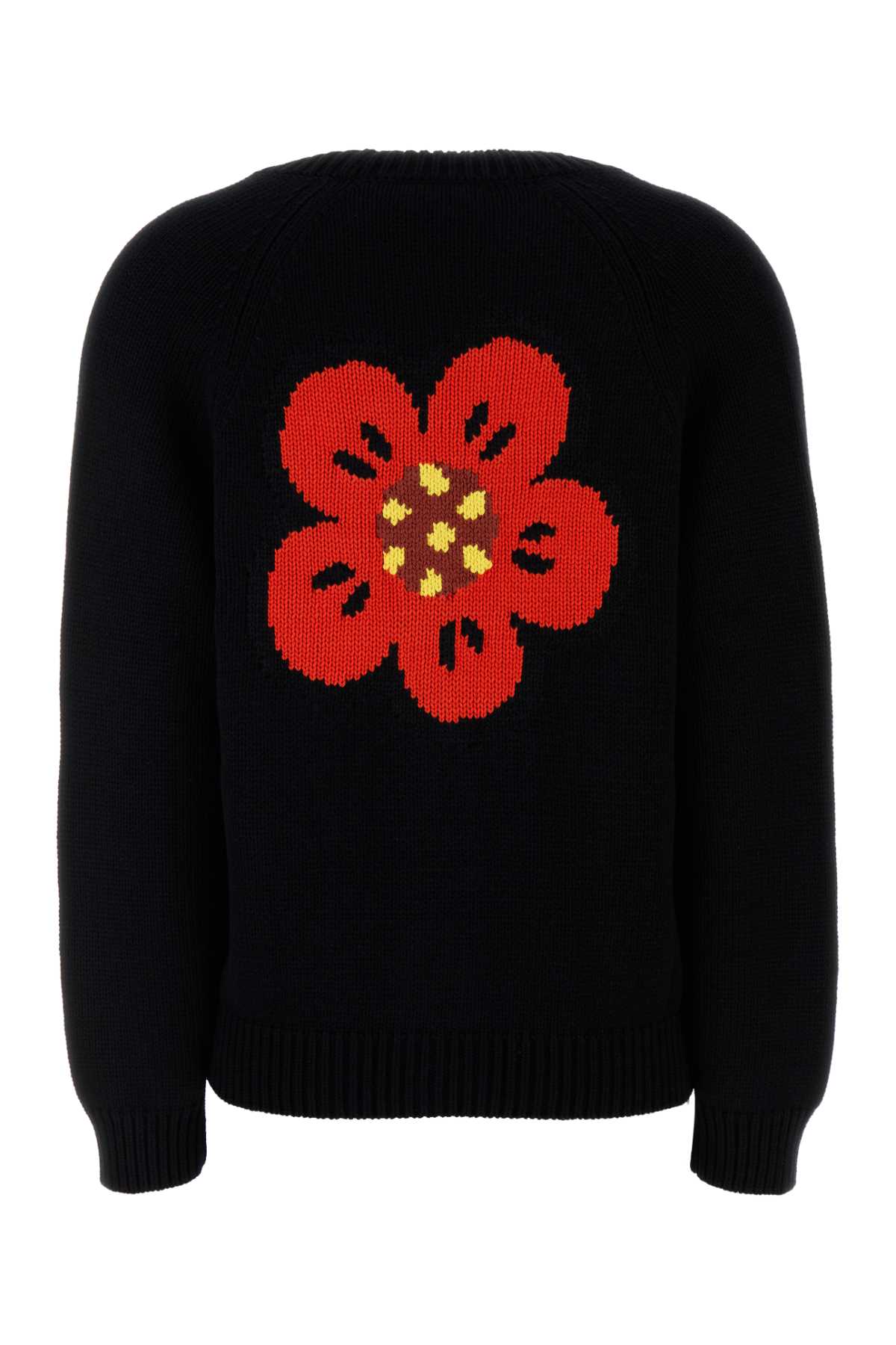 Black cotton blend cardigan FF62CA7063LA99J (KENZO / ニット・セーター・カーディガン ) | KENZO (ケンゾー)(1)