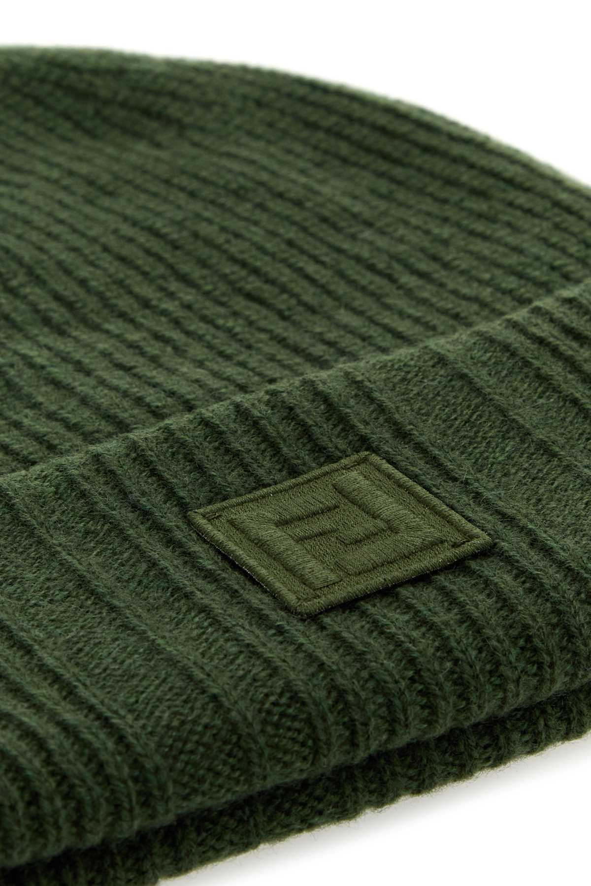 Green wool blend beanie hat FXQ352ASMMF0QG2 (FENDI / 帽子 ) | FENDI (フェンディ)(2)