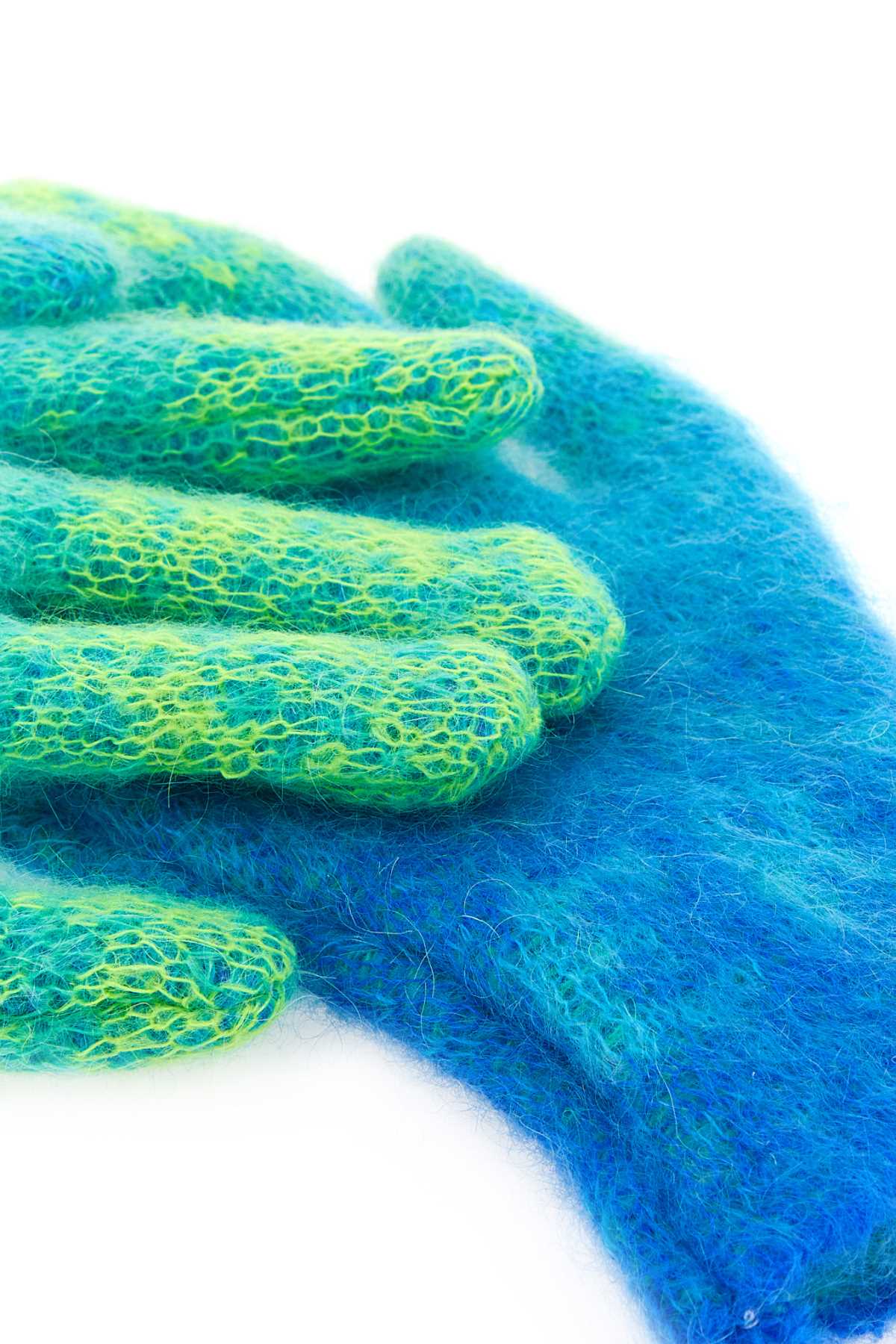 Multicolor mohair blend gloves ERL07K1522 (ERL / グローブ ) | ERL (イーアールエル)(1)