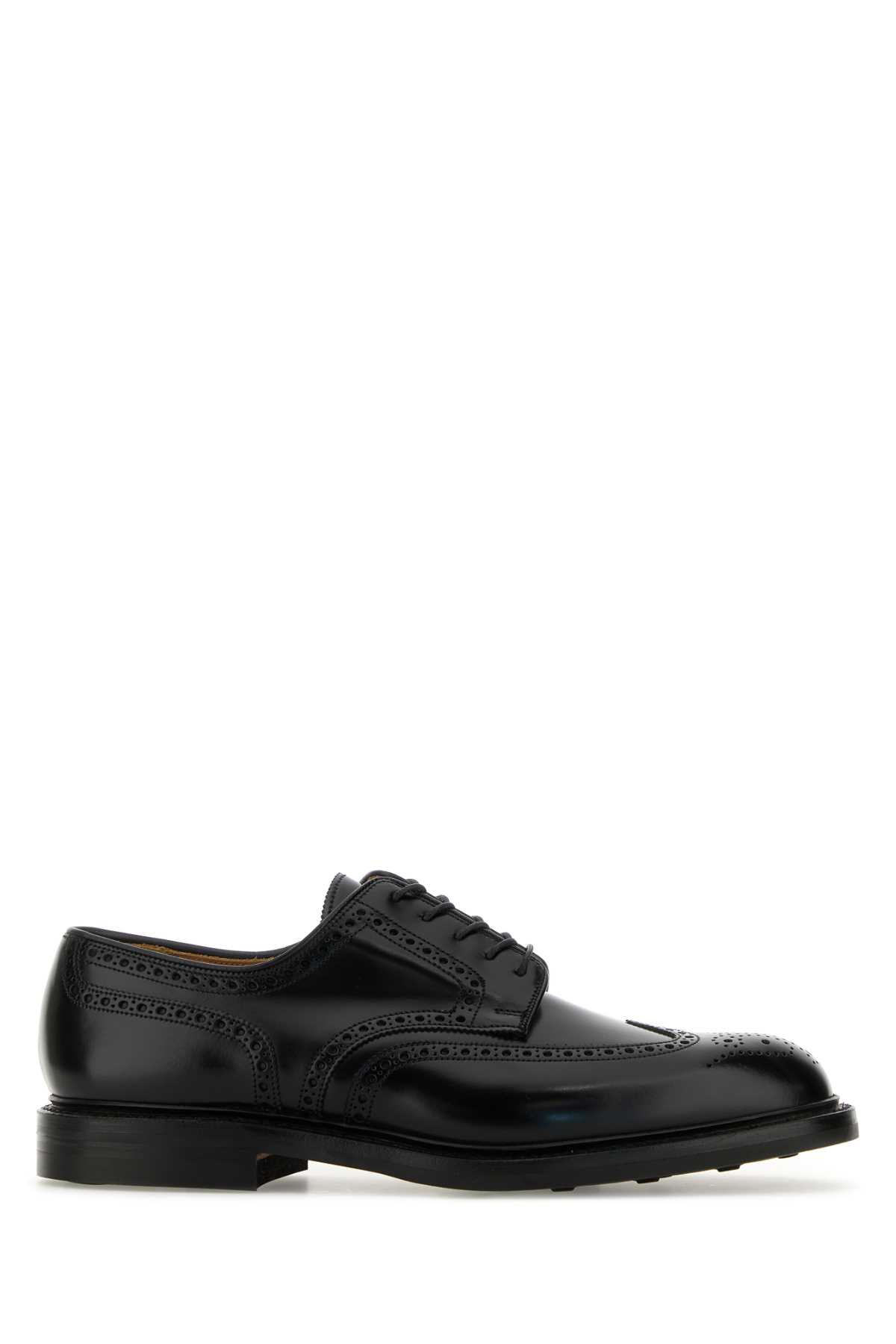 Black leather Pembroke lace-up shoes 28679AD11D1BLACAVCAL (CROCKETT&JONES / レースアップ ) | CROCKETT&JONES (クロケット アンド ジョーンズ)