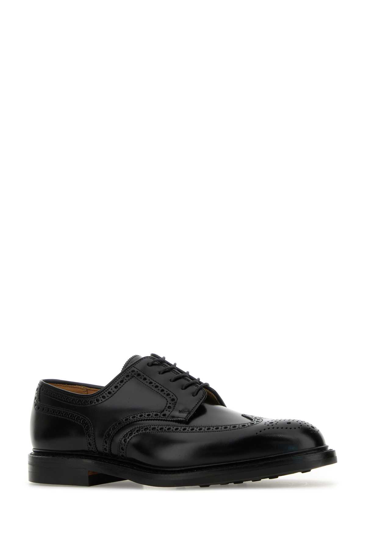Black leather Pembroke lace-up shoes 28679AD11D1BLACAVCAL (CROCKETT&JONES / レースアップ ) | CROCKETT&JONES (クロケット アンド ジョーンズ)(1)