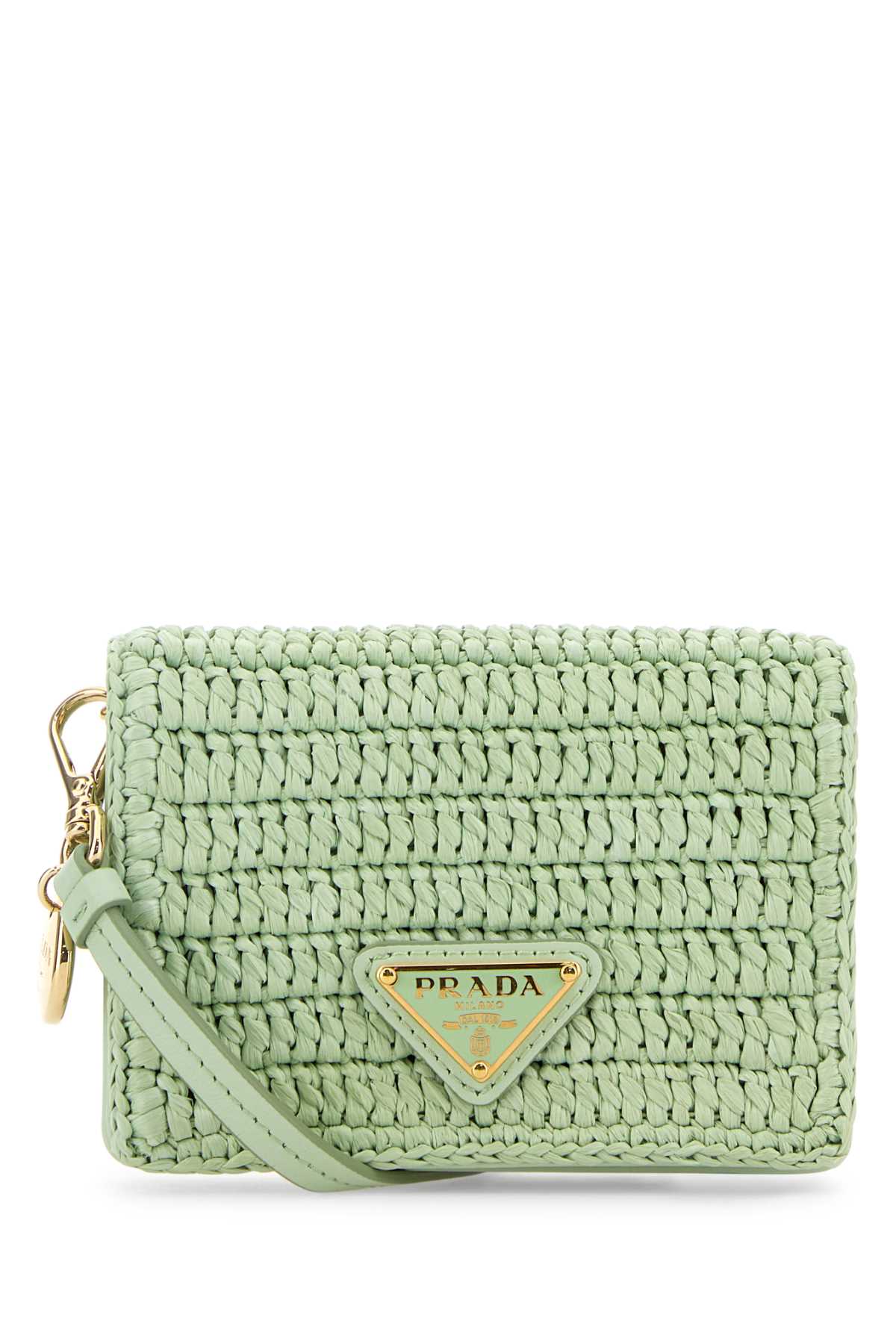 Pastel green raffia card holder 1MR0242CYCF0934 (Prada / 財布・カードケース ) | Prada (プラダ)