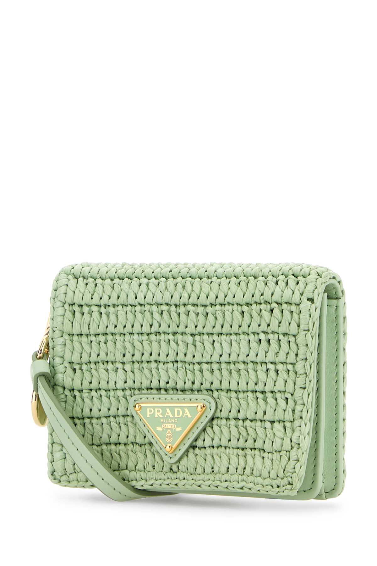 Pastel green raffia card holder 1MR0242CYCF0934 (Prada / 財布・カードケース ) | Prada (プラダ)(1)