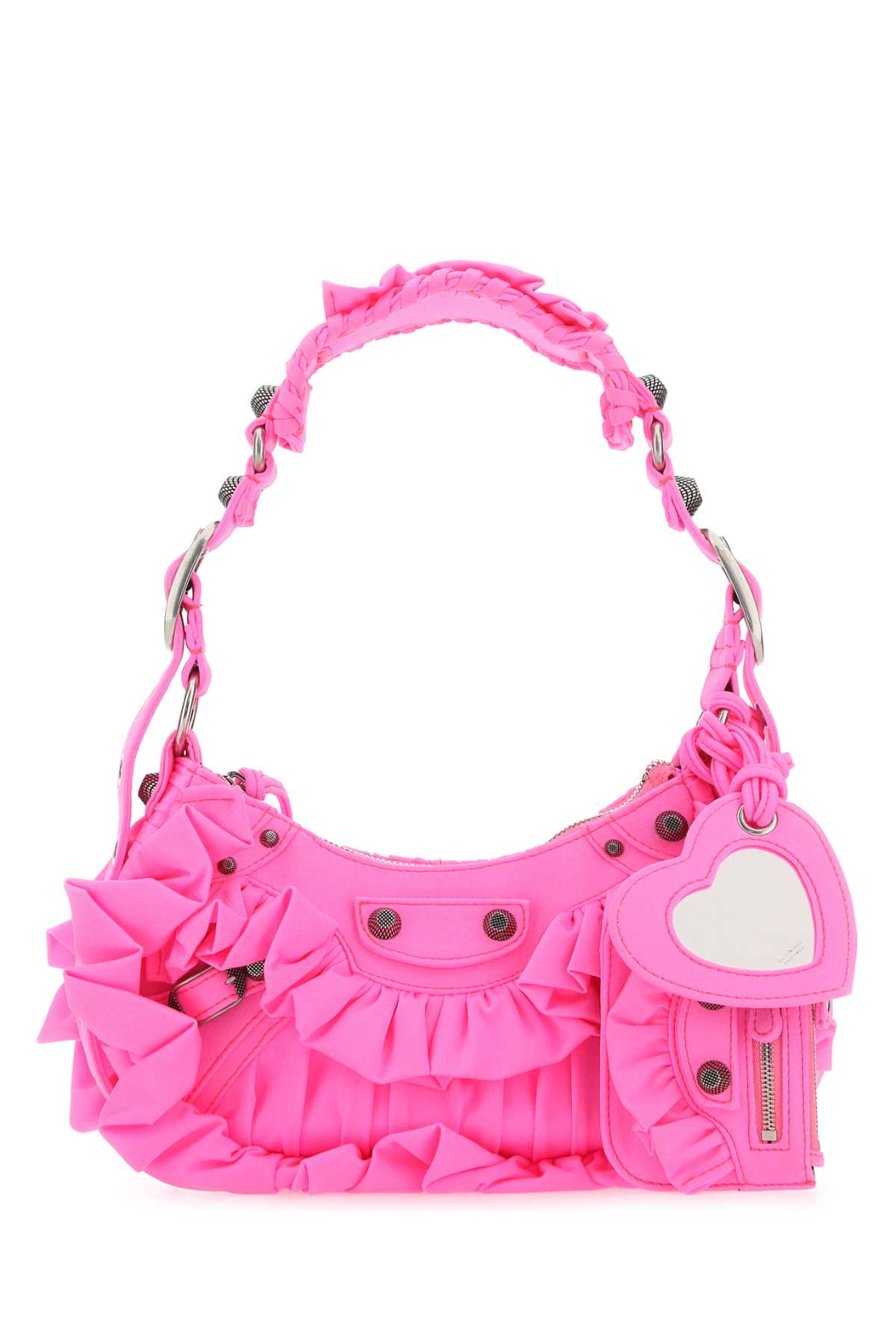 Fluo pink fabric Le Cagole XS shoulder bag 671309210FZ5627 (Balenciaga / ハンドバッグ・ショルダーバッグ ) | Balenciaga (バレンシアガ)
