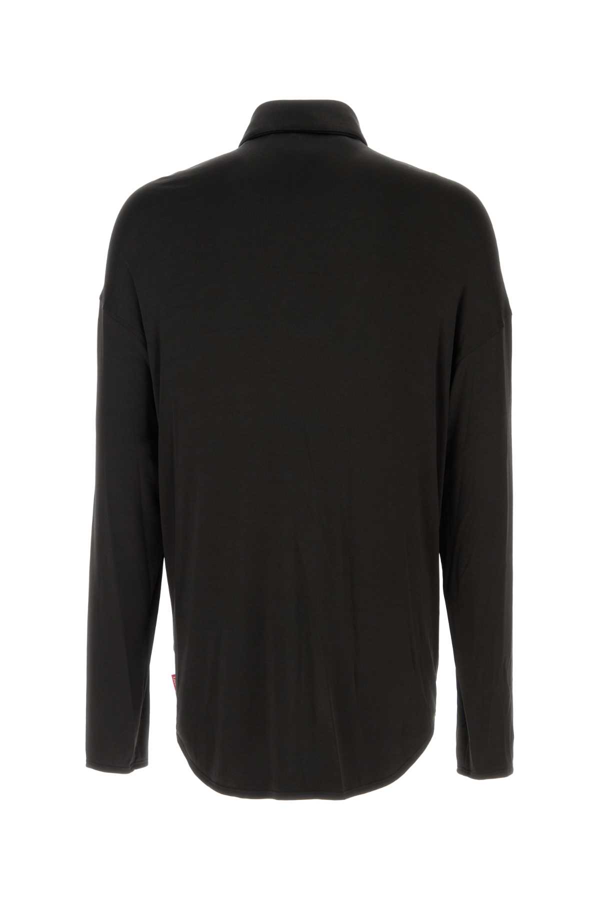 Black stretch acetate S-Frederic shirt A181730HJBF9XX (Diesel / シャツ・ブラウス ) | Diesel (ディーゼル)(1)