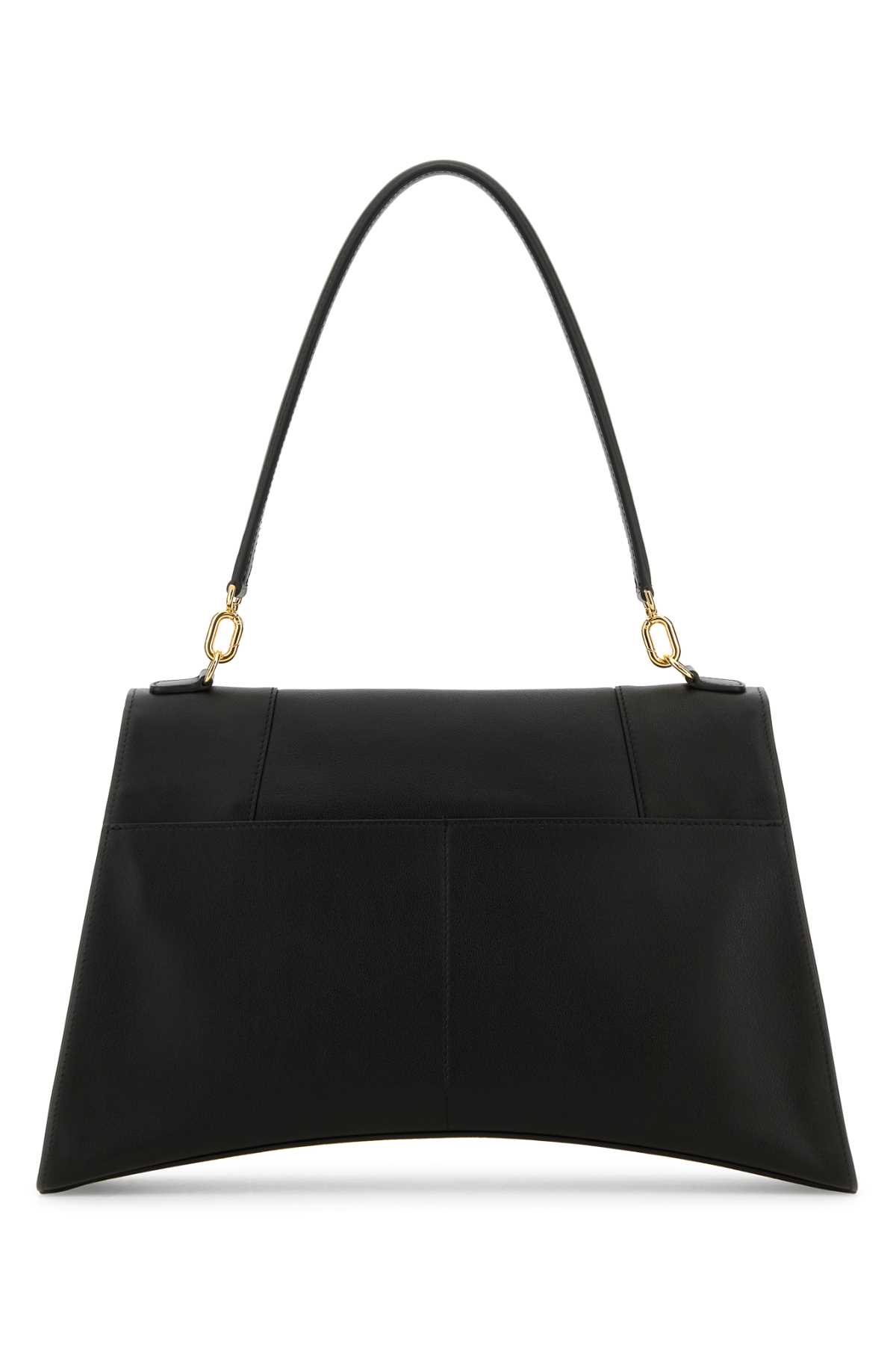 Black leather Hourglass shoulder bag 8107332ABF91000（ハンドバッグ