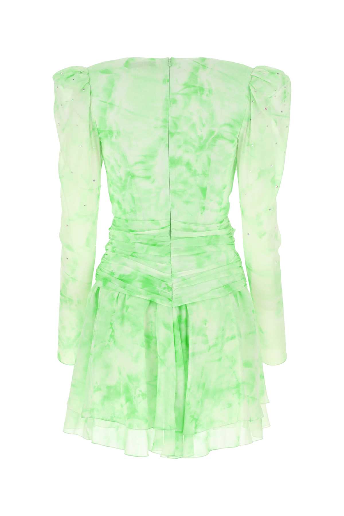Green georgette mini dress FAB3151F37811850 (ALESSANDRA RICH / ワンピース・ドレス・オールインワン ) | ALESSANDRA RICH (アレッサンドラ リッチ)(1)