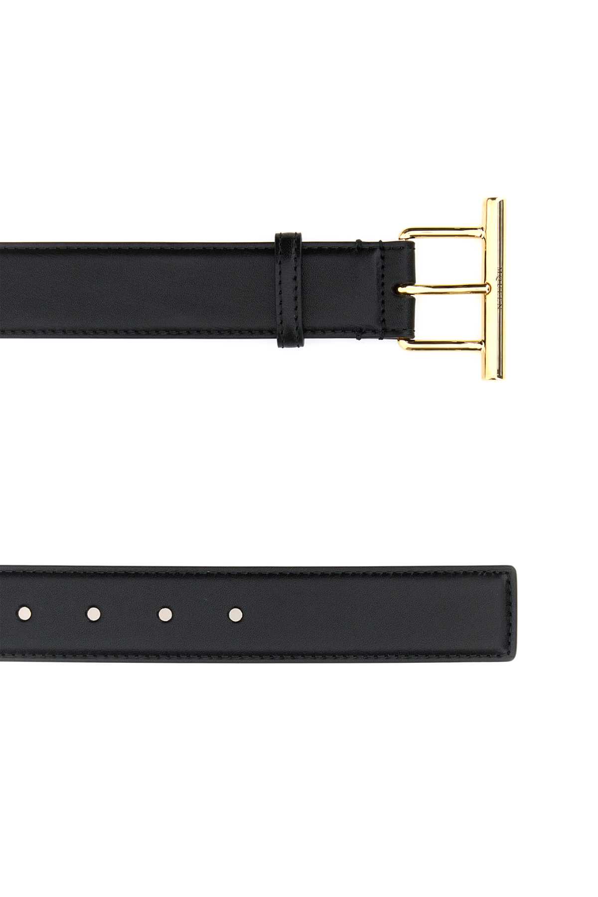 Black leather belt 8044991BR0G1000 (Alexander McQUEEN / ベルト・サスペンダー ) | Alexander McQUEEN (アレキサンダー・マックイーン)(1)