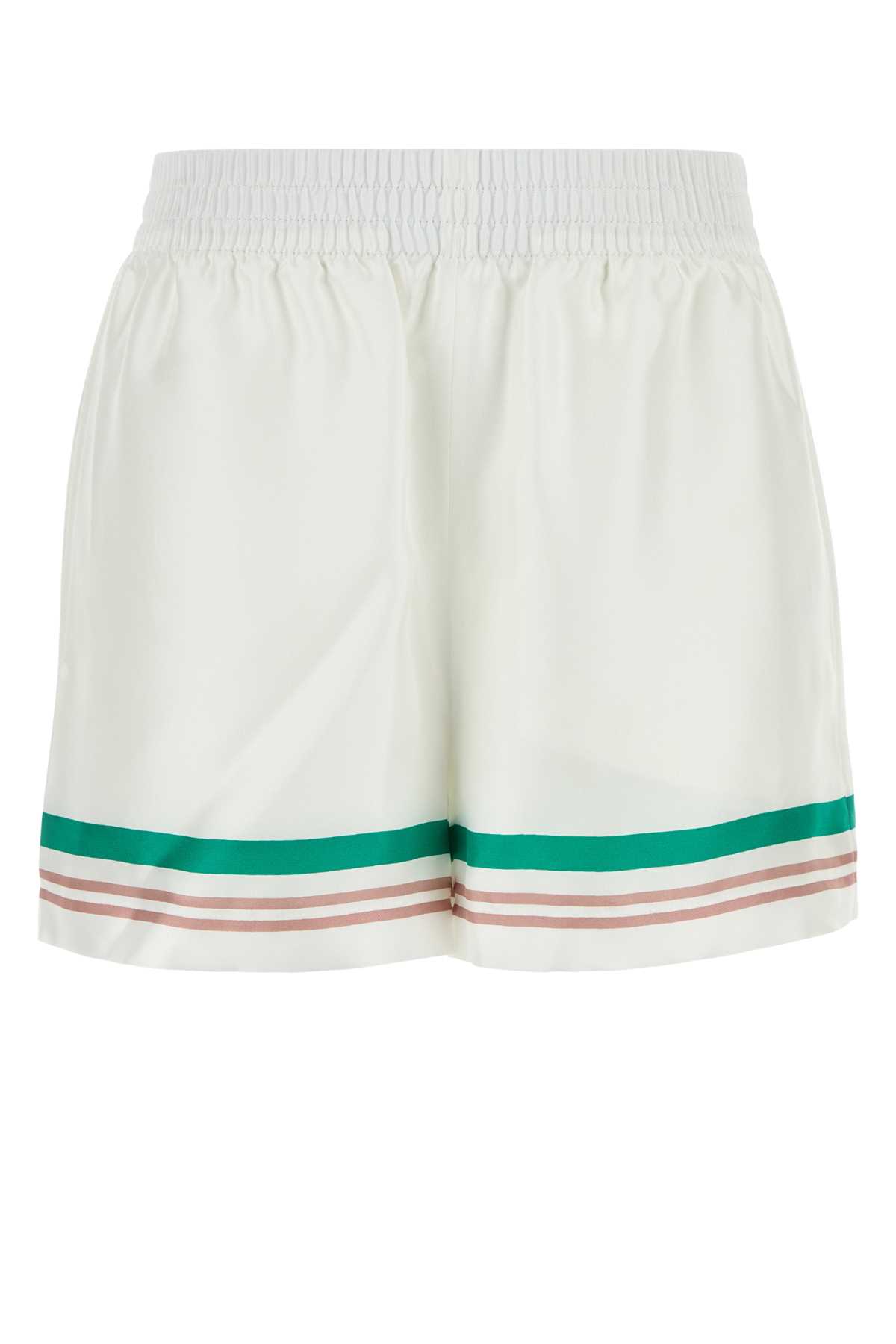 White satin shorts WPF25TR10404CASAWAY (Casablanca / ショートパンツ ) | Casablanca (カサブランカ)