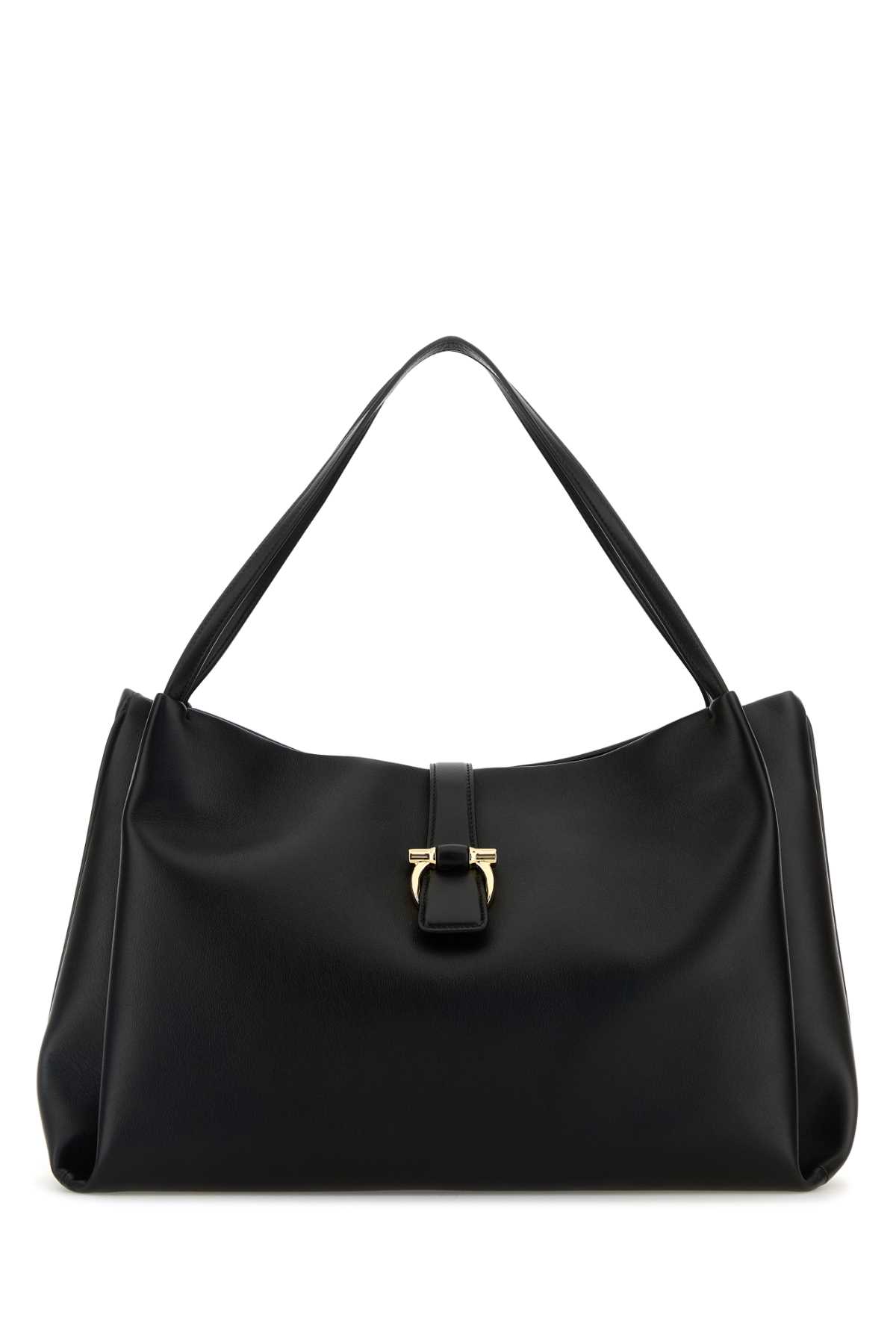 Black leather shopping bag 219804777335NERONERO (FERRAGAMO / トートバッグ ) | FERRAGAMO (フェラガモ)