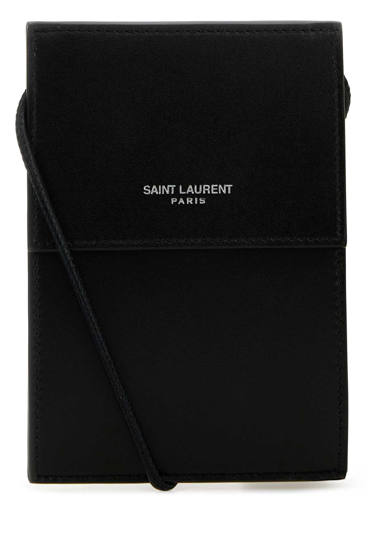 Black leather pouch 8027280U90E1000 (Saint Laurent / クラッチバッグ・ポーチ ) | Saint Laurent (サンローラン)