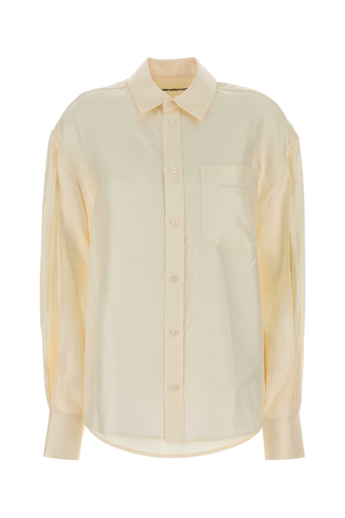 Ivory satin oversize shirt 1WC4251152106 (alexanderwang / シャツ・ブラウス ) | alexanderwang (アレキサンダーワン)