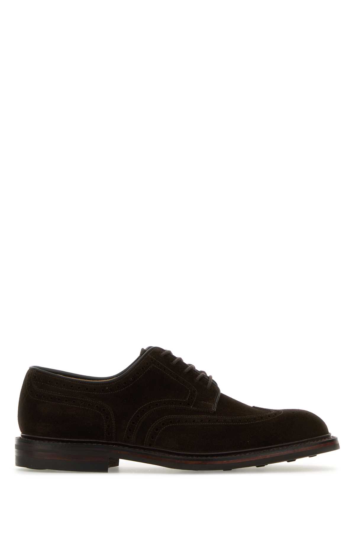Brown suede Pembroke lace-up shoes 28679AS02D2DARKBROWNSUEDE (CROCKETT&JONES / レースアップ ) | CROCKETT&JONES (クロケット アンド ジョーンズ)