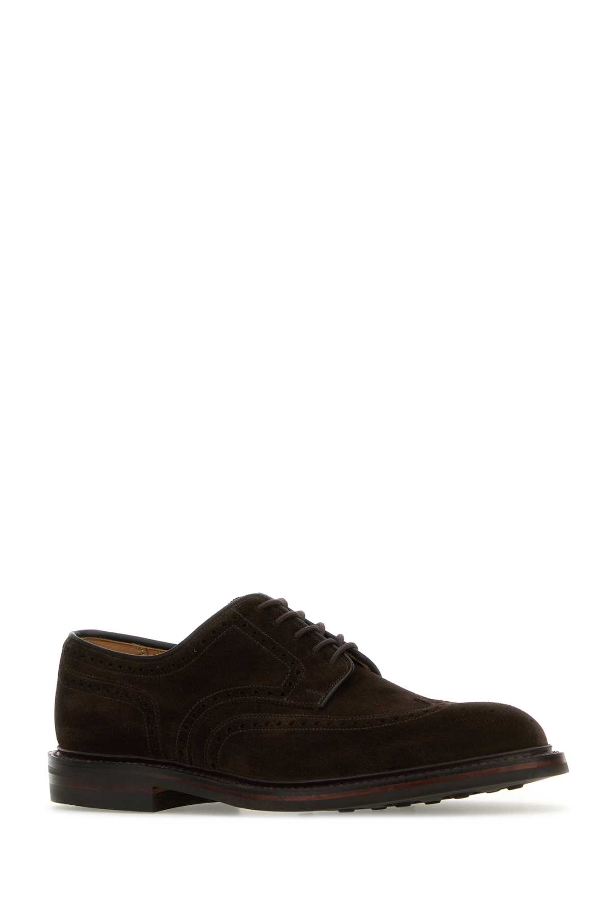 Brown suede Pembroke lace-up shoes 28679AS02D2DARKBROWNSUEDE (CROCKETT&JONES / レースアップ ) | CROCKETT&JONES (クロケット アンド ジョーンズ)(1)