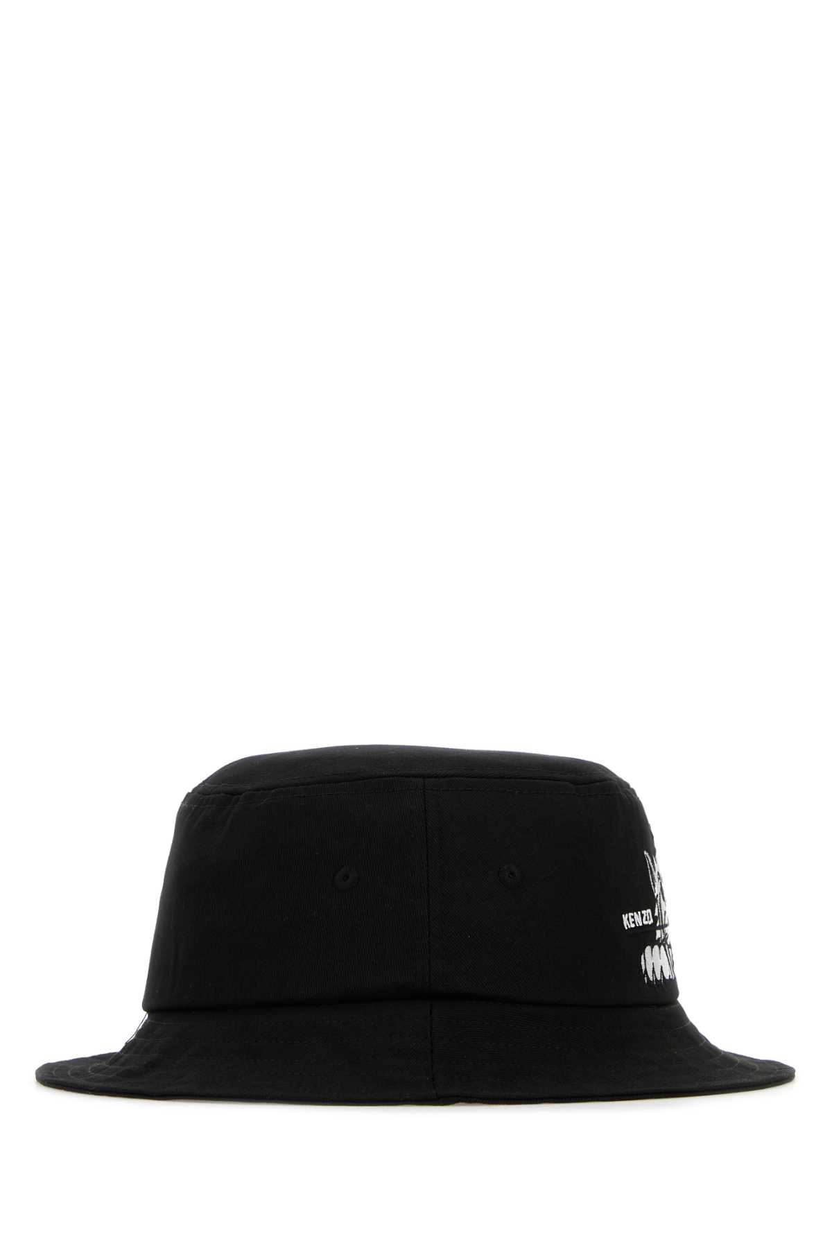Black cotton bucket hat FF58AC624F4699 (KENZO / 帽子 ) | KENZO (ケンゾー)(1)