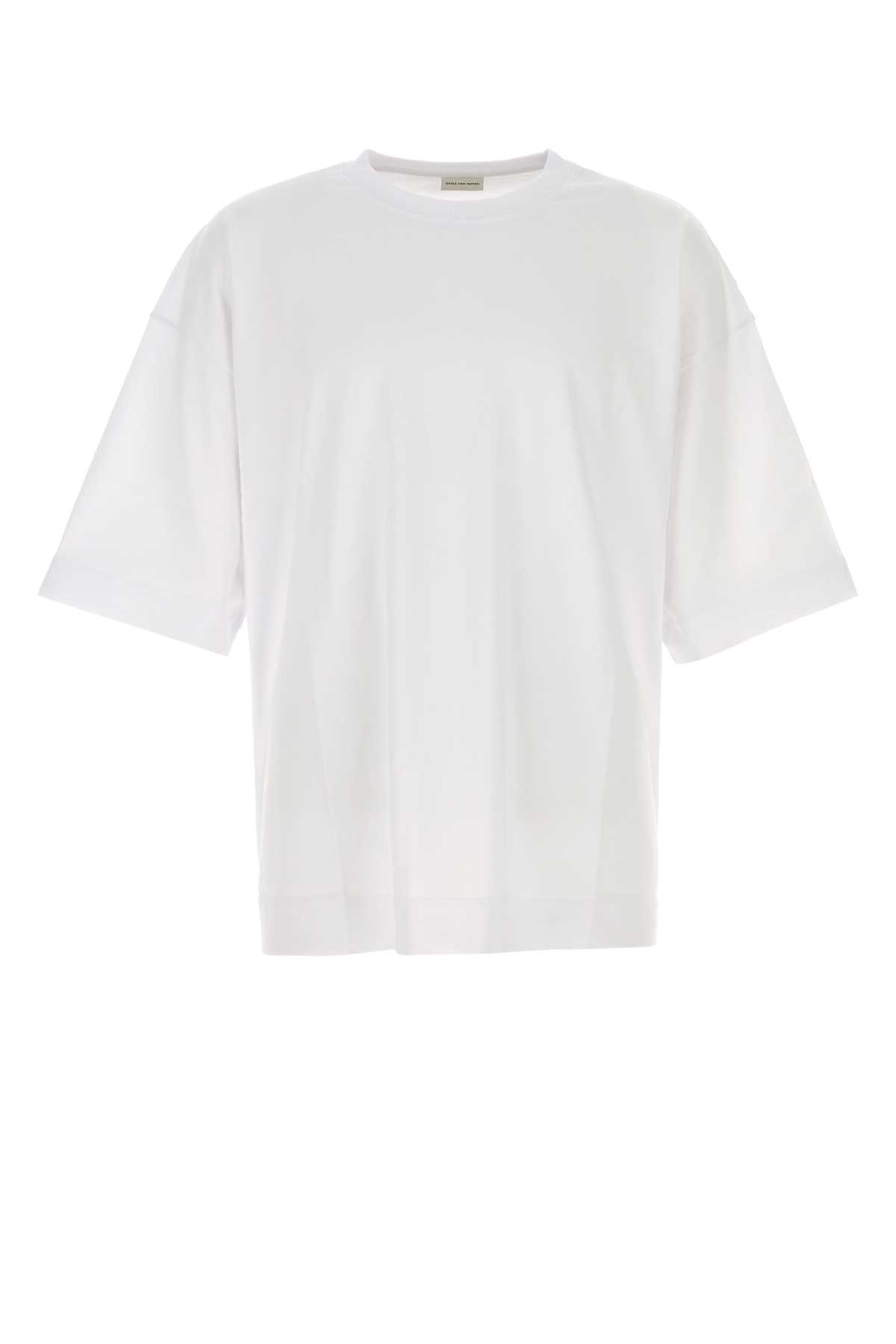 Black cotton oversize Hen t-shirt 2520211122603001 (Dries Van Noten / Tシャツ・カットソー ) | Dries Van Noten (ドリスヴァンノッテン)