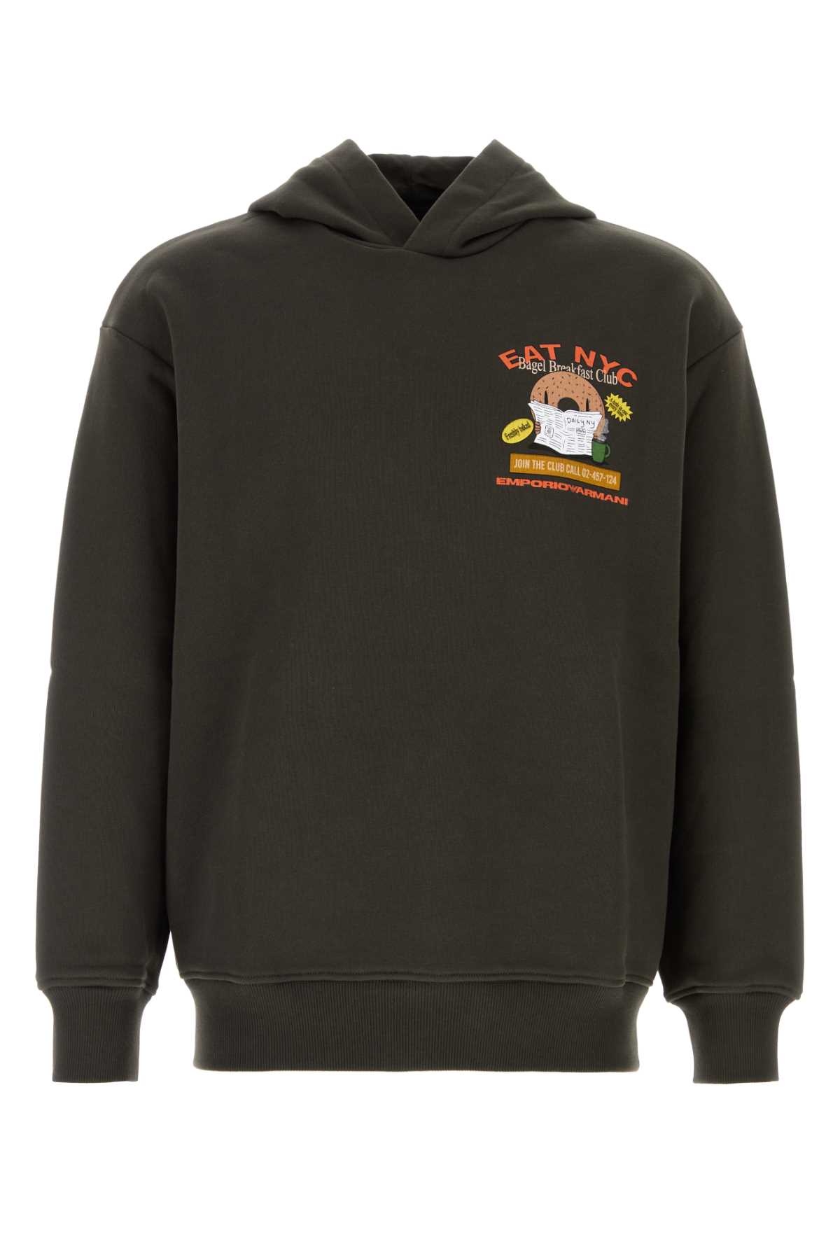Charcoal cotton sweatshirt EM003621AF12896M8251 (EMPORIO ARMANI / スウェット・フーディー ) | EMPORIO ARMANI (エンポリオ アルマーニ)