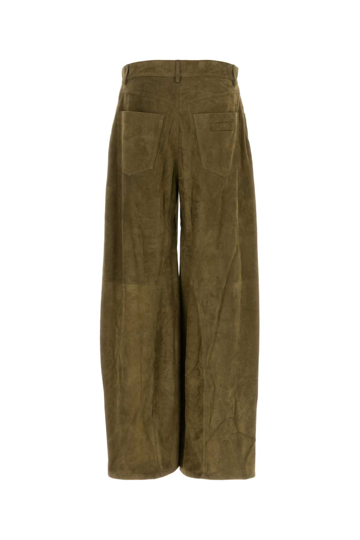 Olive green suede pant PUMY0034A0ULA76100V58 (Marni / パンツ ) | Marni (マルニ)(1)