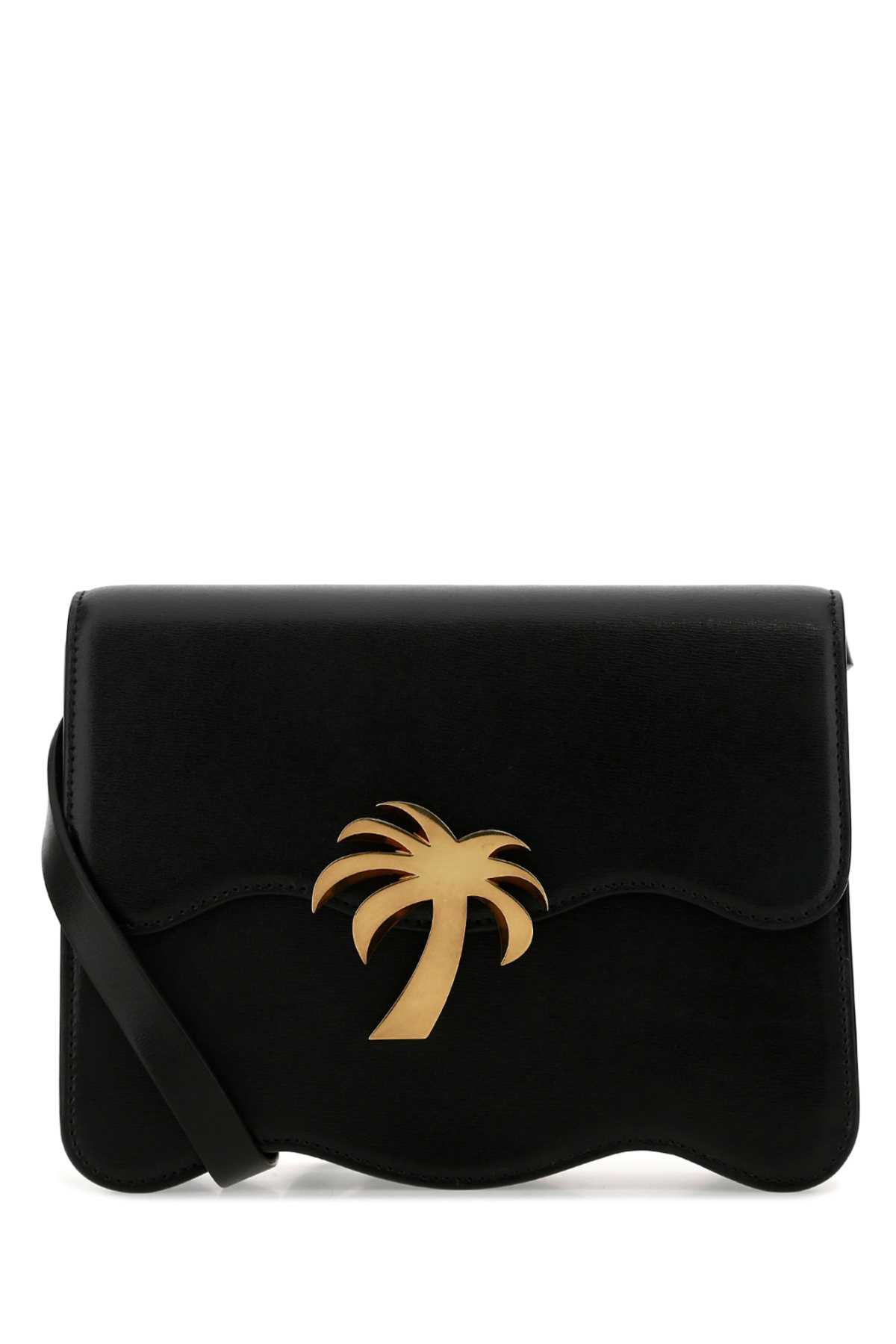 Black leather Palm Beach crossbody bag PWNQ004S22LEA0011076 (Palm Angels / ハンドバッグ・ショルダーバッグ ) | Palm Angels (パームエンジェルス)