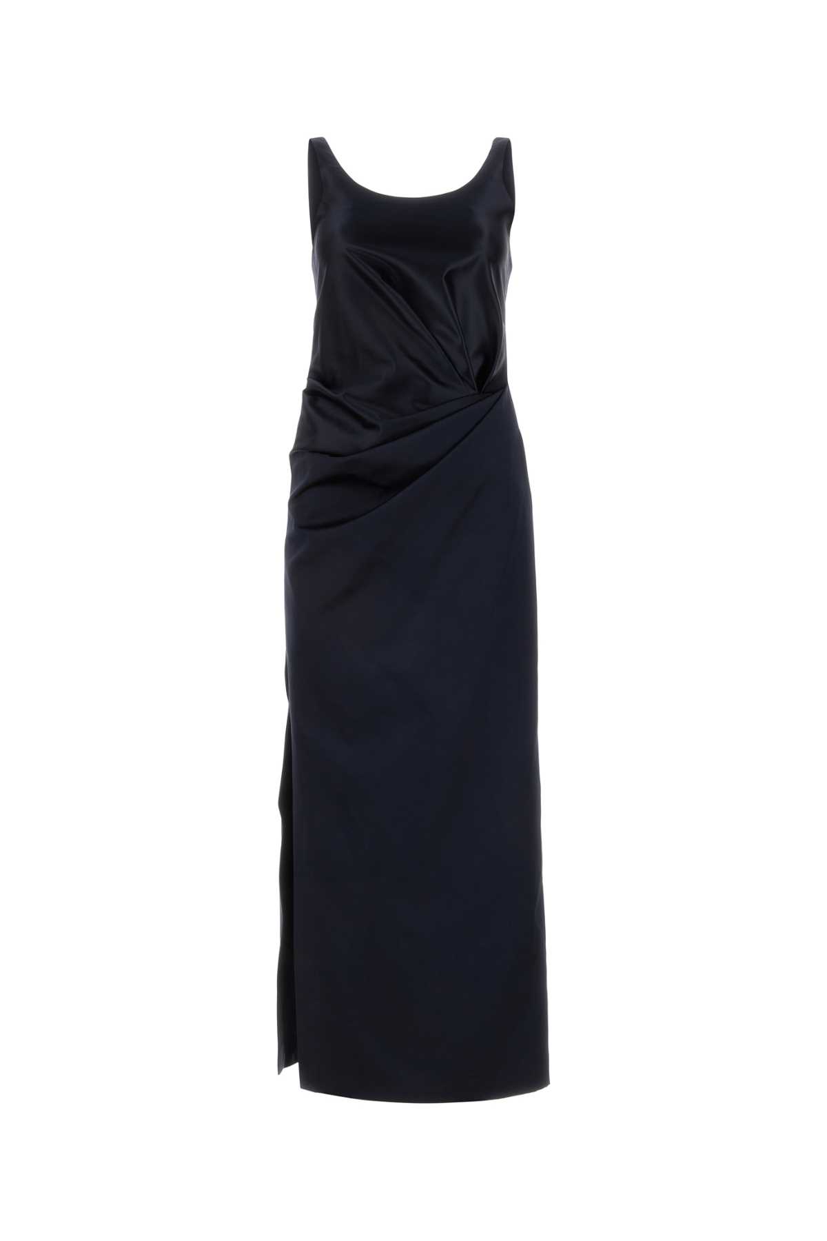 Midnight blue satin dress FDC837AM3QF1M2F (FENDI / ワンピース・ドレス・オールインワン ) | FENDI (フェンディ)