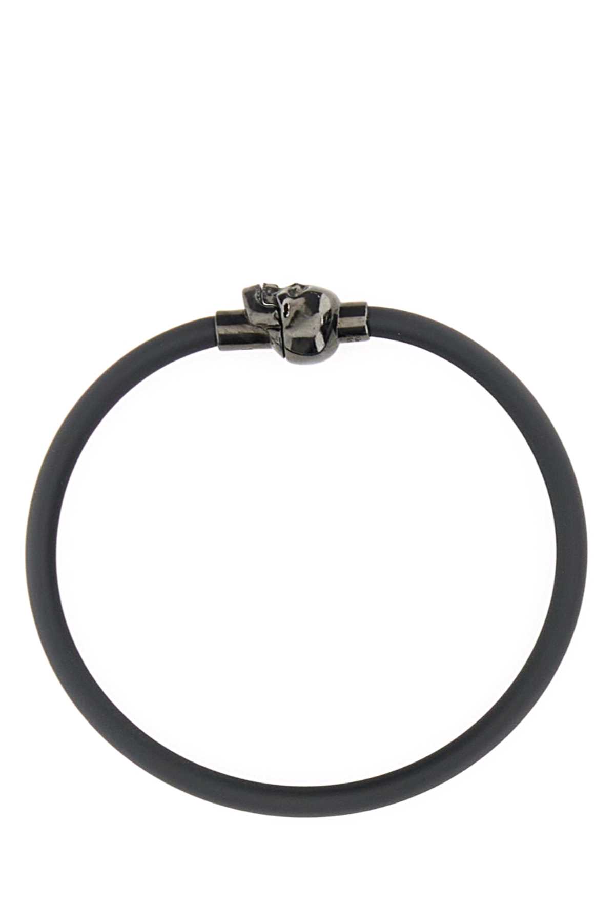 Black rubber Skull bracelet 7058461AAJJ1000 (Alexander McQUEEN / ブレスレット ) | Alexander McQUEEN (アレキサンダー・マックイーン)