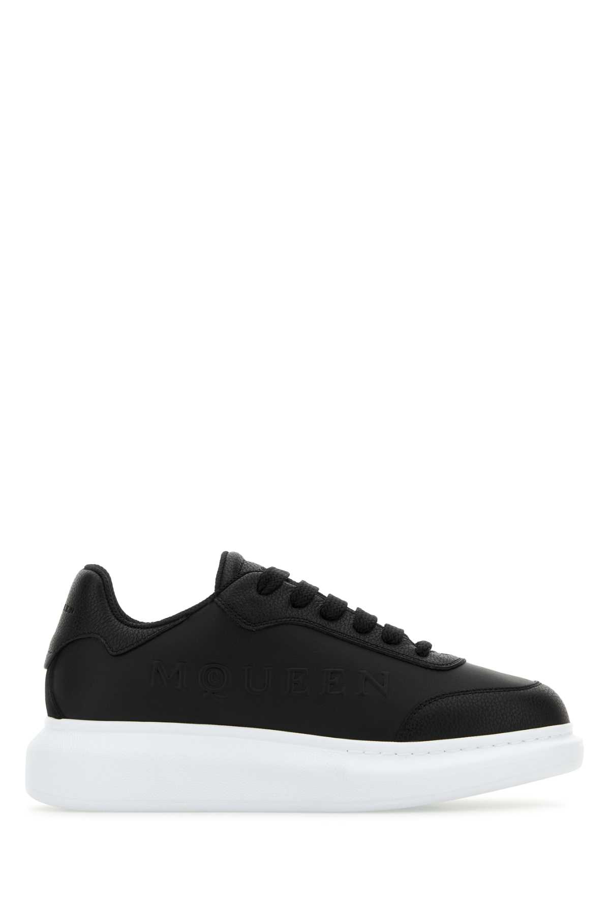 Black leather sneakers with black leather heel 837144WIAFO1003 (Alexander McQUEEN / スニーカー ) | Alexander McQUEEN (アレキサンダー・マックイーン)