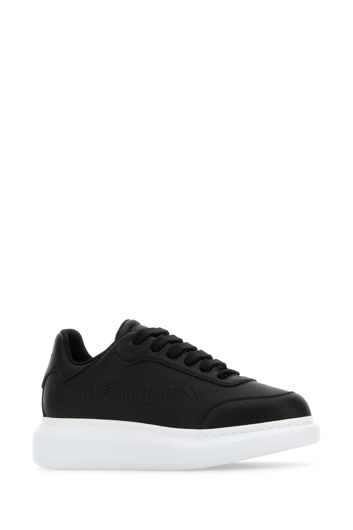 Black leather sneakers with black leather heel 837144WIAFO1003 (Alexander McQUEEN / スニーカー ) | Alexander McQUEEN (アレキサンダー・マックイーン)(1)