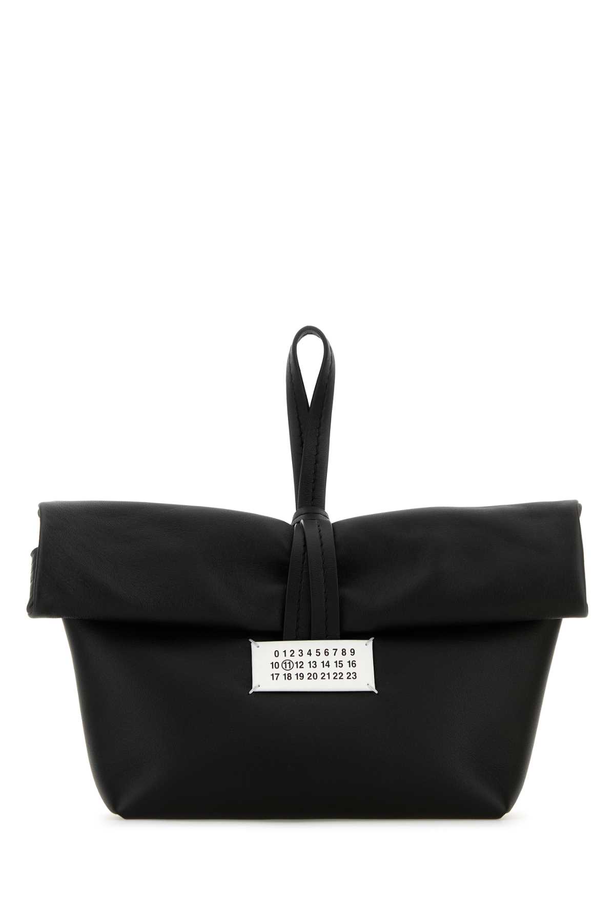 Black leather Paper Bag clutch SB2WD0082P6758T8013 (Maison Margiela / クラッチバッグ・ポーチ ) | Maison Margiela (メゾン マルジェラ)