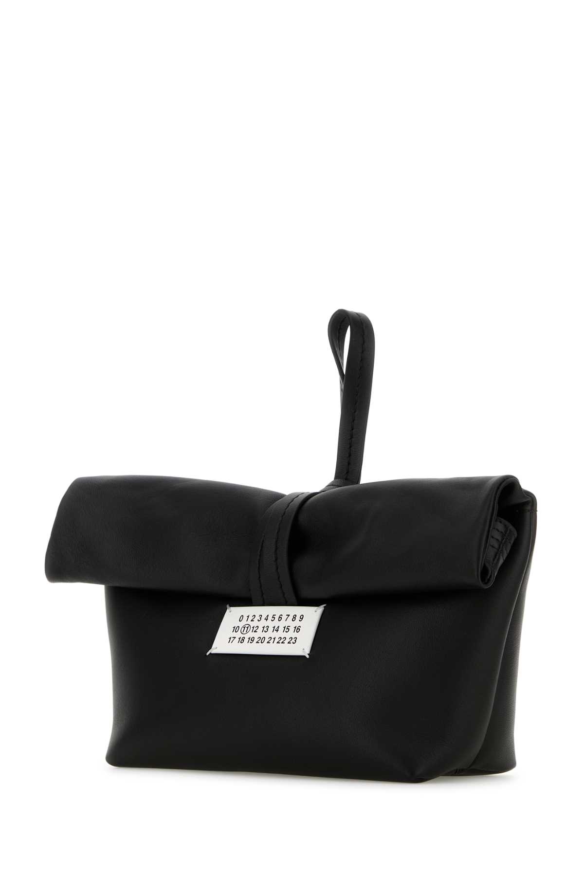 Black leather Paper Bag clutch SB2WD0082P6758T8013 (Maison Margiela / クラッチバッグ・ポーチ ) | Maison Margiela (メゾン マルジェラ)(1)