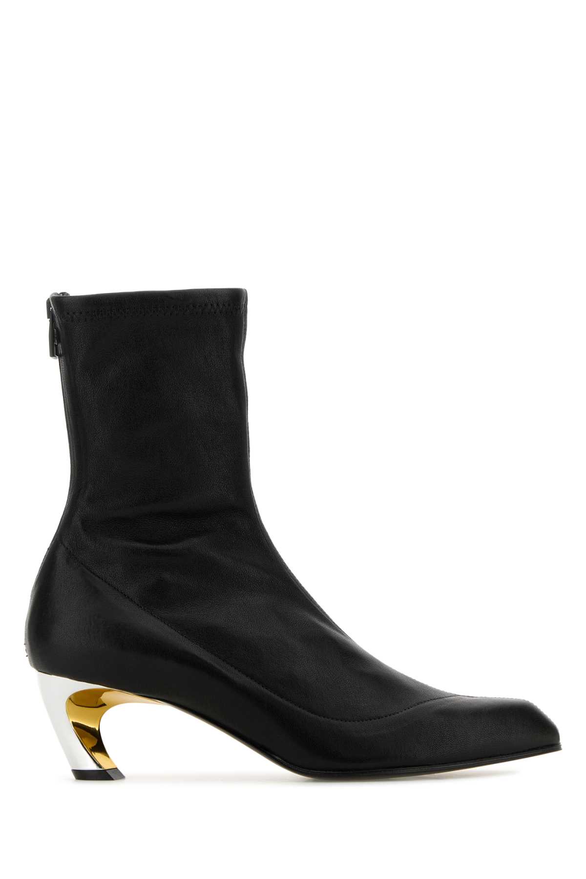 Black leather Armadillo ankle boots 797577WIG211399 (Alexander McQUEEN / ブーツ ) | Alexander McQUEEN (アレキサンダー・マックイーン)