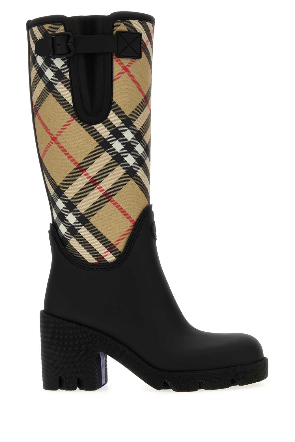 Embroidered canvas and rubber boots 8111680A1189 (Burberry / ブーツ ) | Burberry (バーバリー)