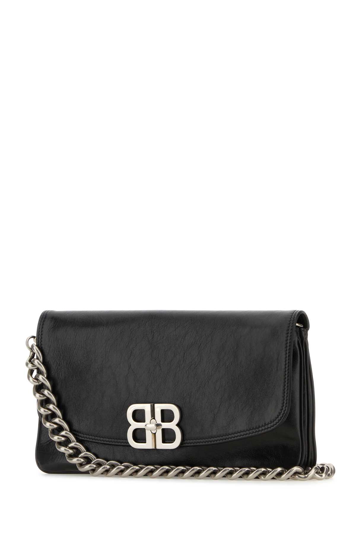 Black leather medium BB Soft Flap clutch 7485962AAI41000 (Balenciaga / ハンドバッグ・ショルダーバッグ ) | Balenciaga (バレンシアガ)(1)