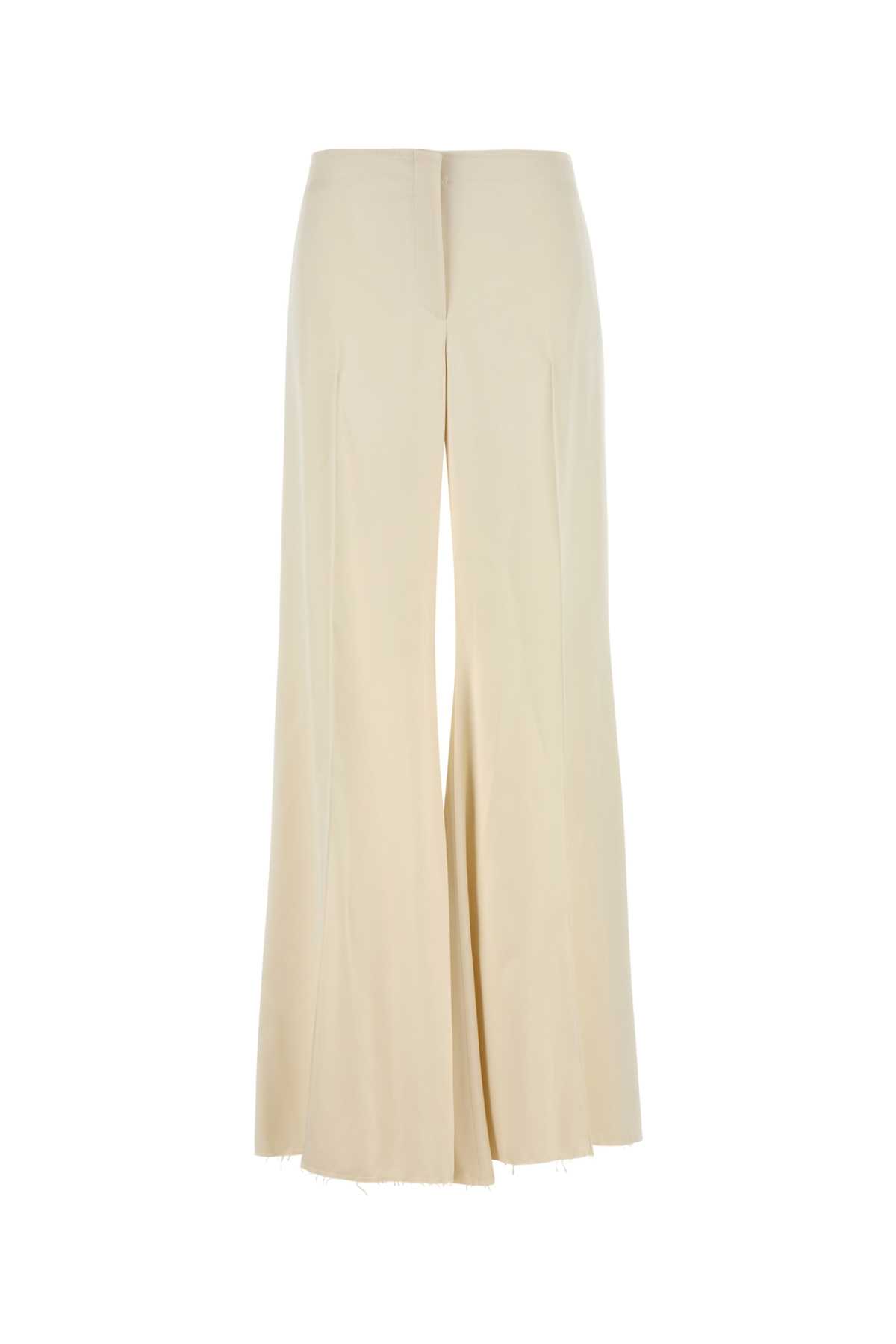 Cream satin wide-leg pant 813711QEAF48010 (Alexander McQUEEN / パンツ ) | Alexander McQUEEN (アレキサンダー・マックイーン)