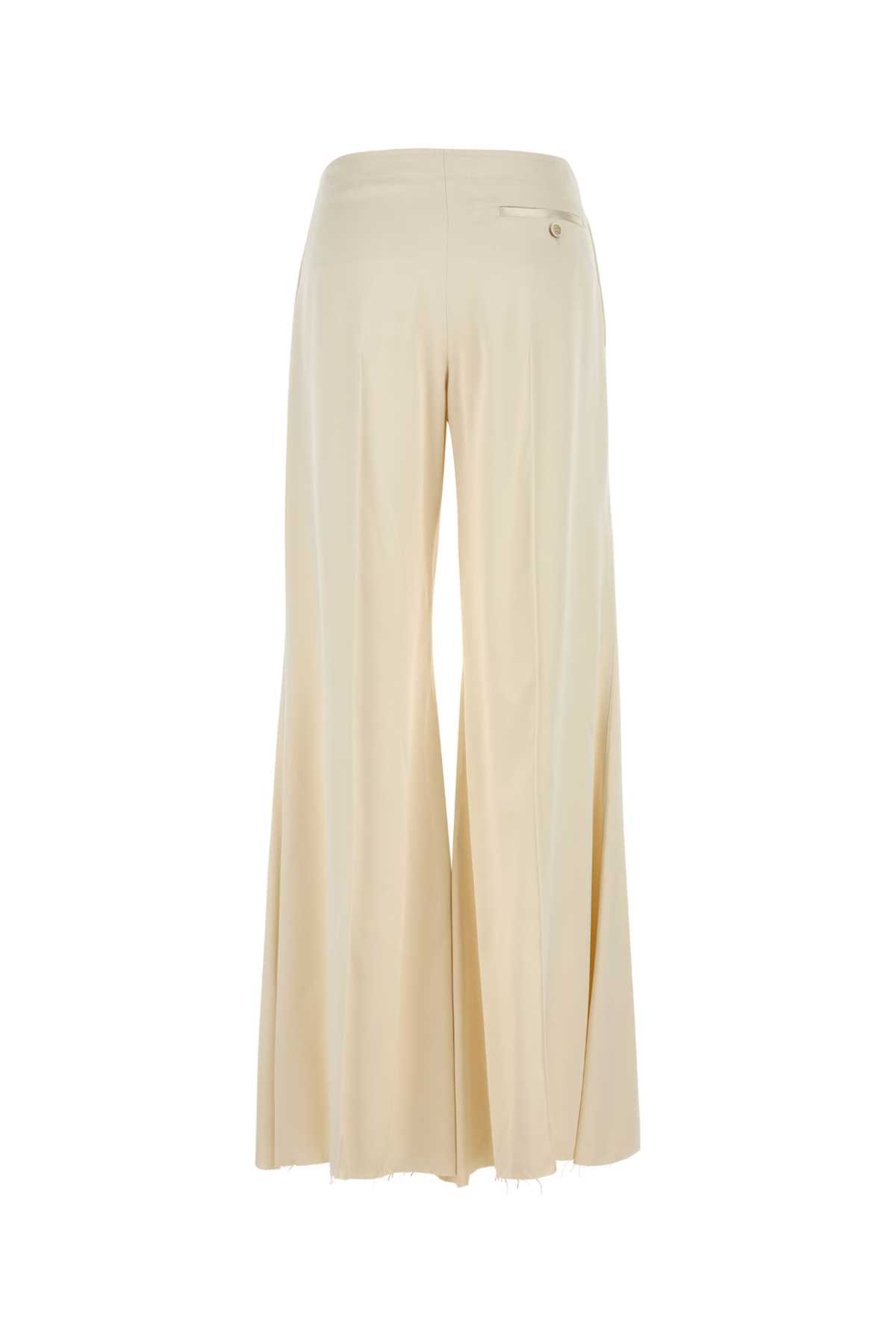 Cream satin wide-leg pant 813711QEAF48010 (Alexander McQUEEN / パンツ ) | Alexander McQUEEN (アレキサンダー・マックイーン)(1)