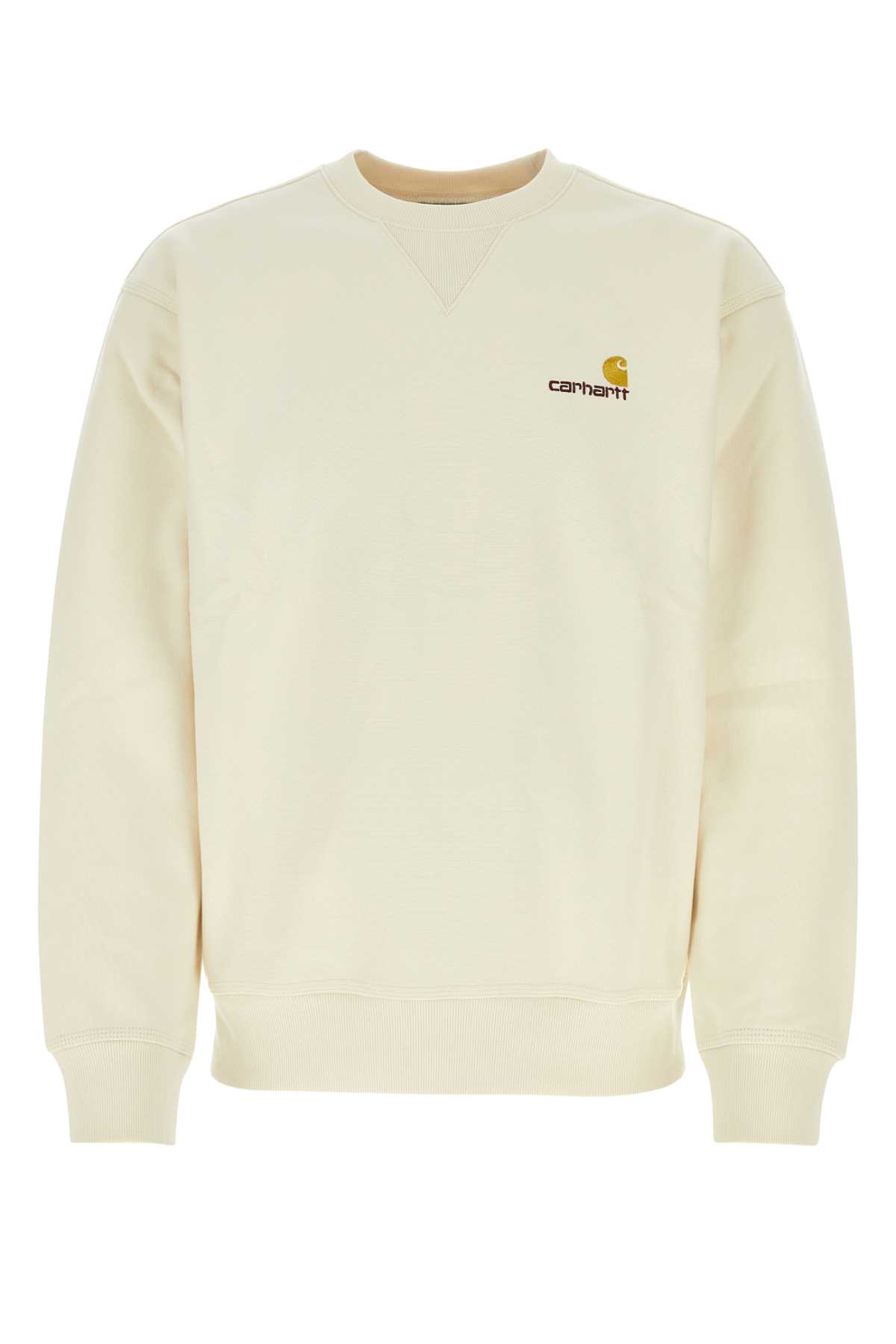 Ivory cotton blend American Script Swea I02547505XX (Carhartt WIP / スウェット・フーディー ) | Carhartt WIP (カーハート)