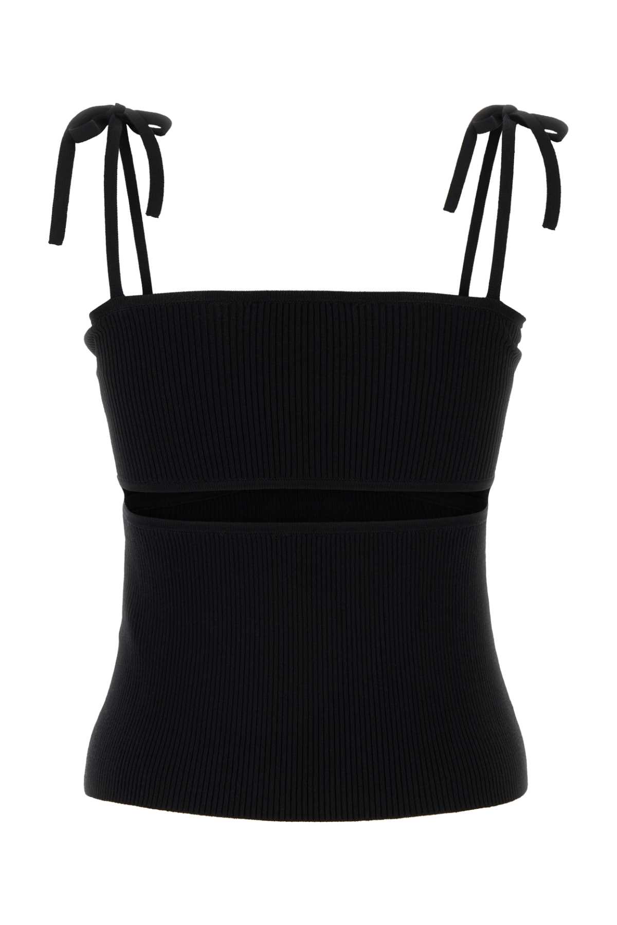 Black stretch viscose blend Savera top NW24RSTP03199BLACK (Nanushka / タンクトップ・キャミソール ) | Nanushka (ナヌーシュカ)(1)