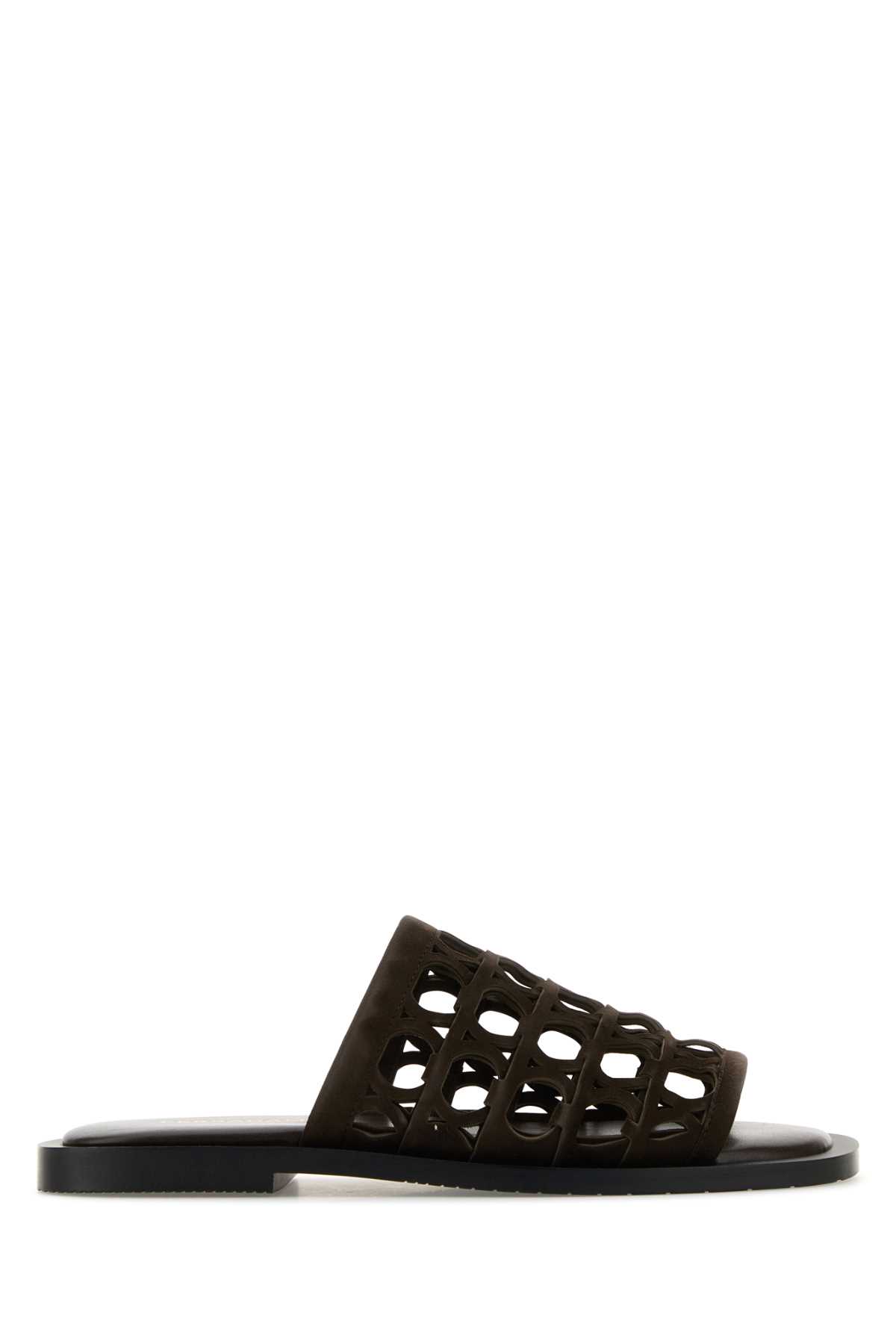 Dark brown suede Barbados slippers 029925782447MTMORO (FERRAGAMO / サンダル ) | FERRAGAMO (フェラガモ)