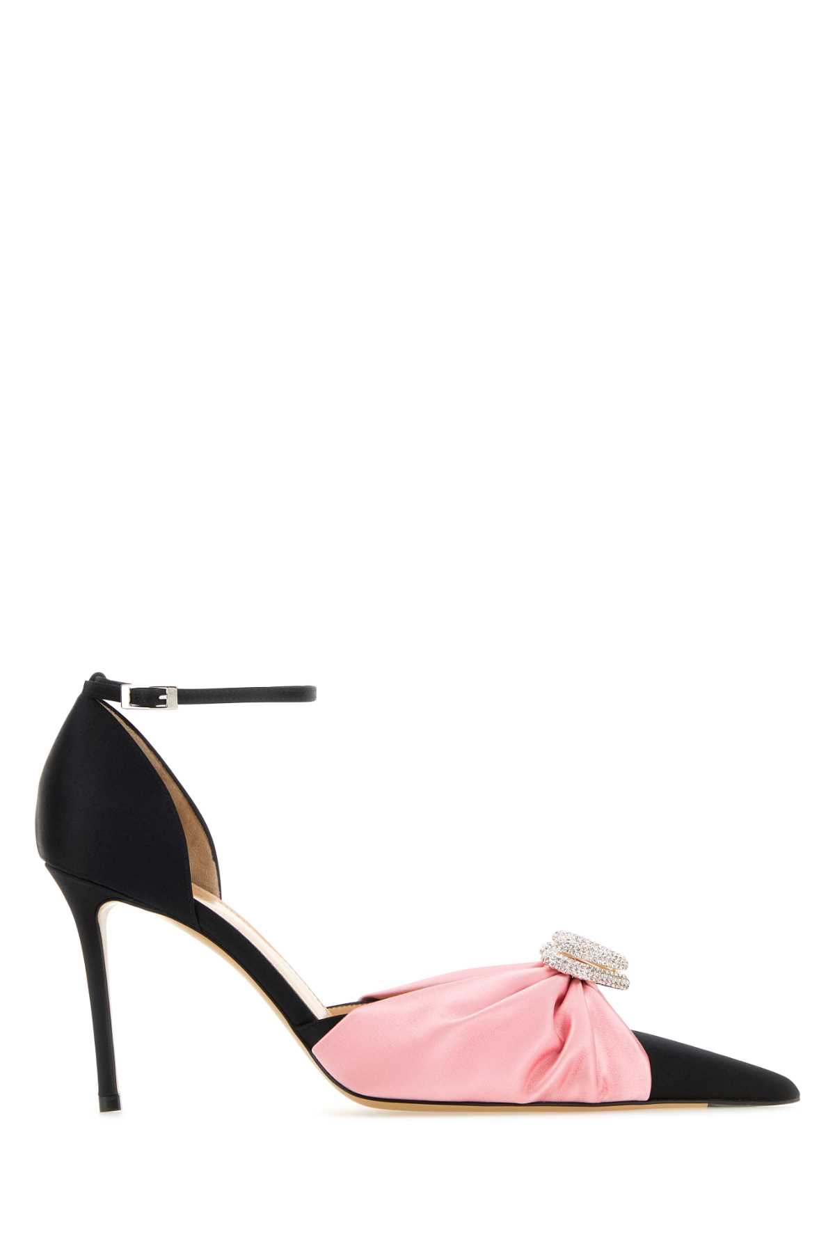 Black satin pumps PF23S0284CRP61395PINK (MACH & MACH / パンプス・ハイヒール ) | MACH & MACH (マッハ&マッハ)