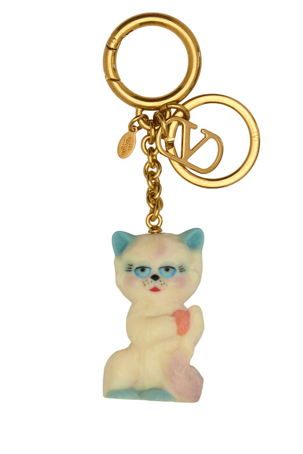 Multicolor metal and nylon Le Chat De La Maison keyring 7W2P0AR1VQY190 (Valentino Garavani / キーリング・キーケース ) | Valentino Garavani (ヴァレンティノ)