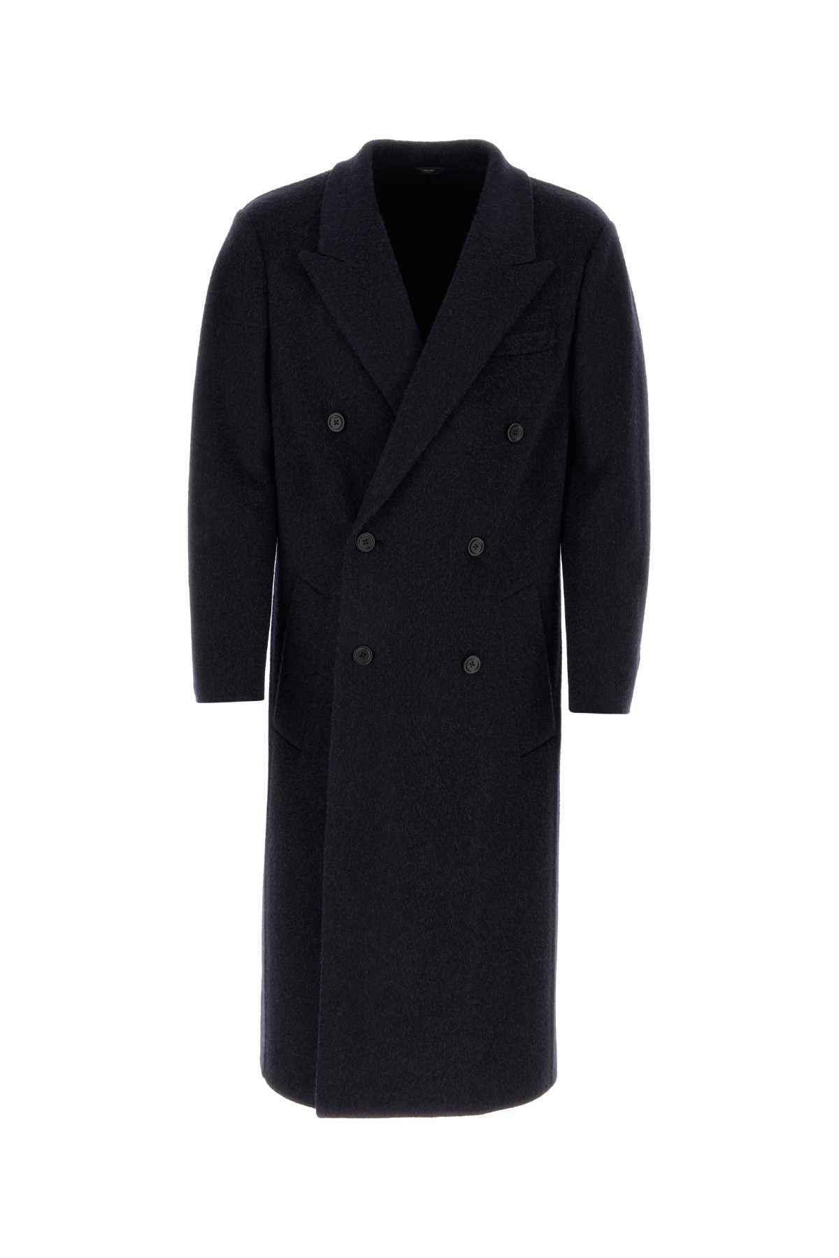 Navy blue wool blend coat FF0736APNOF1AJR (FENDI / コート ) | FENDI (フェンディ)
