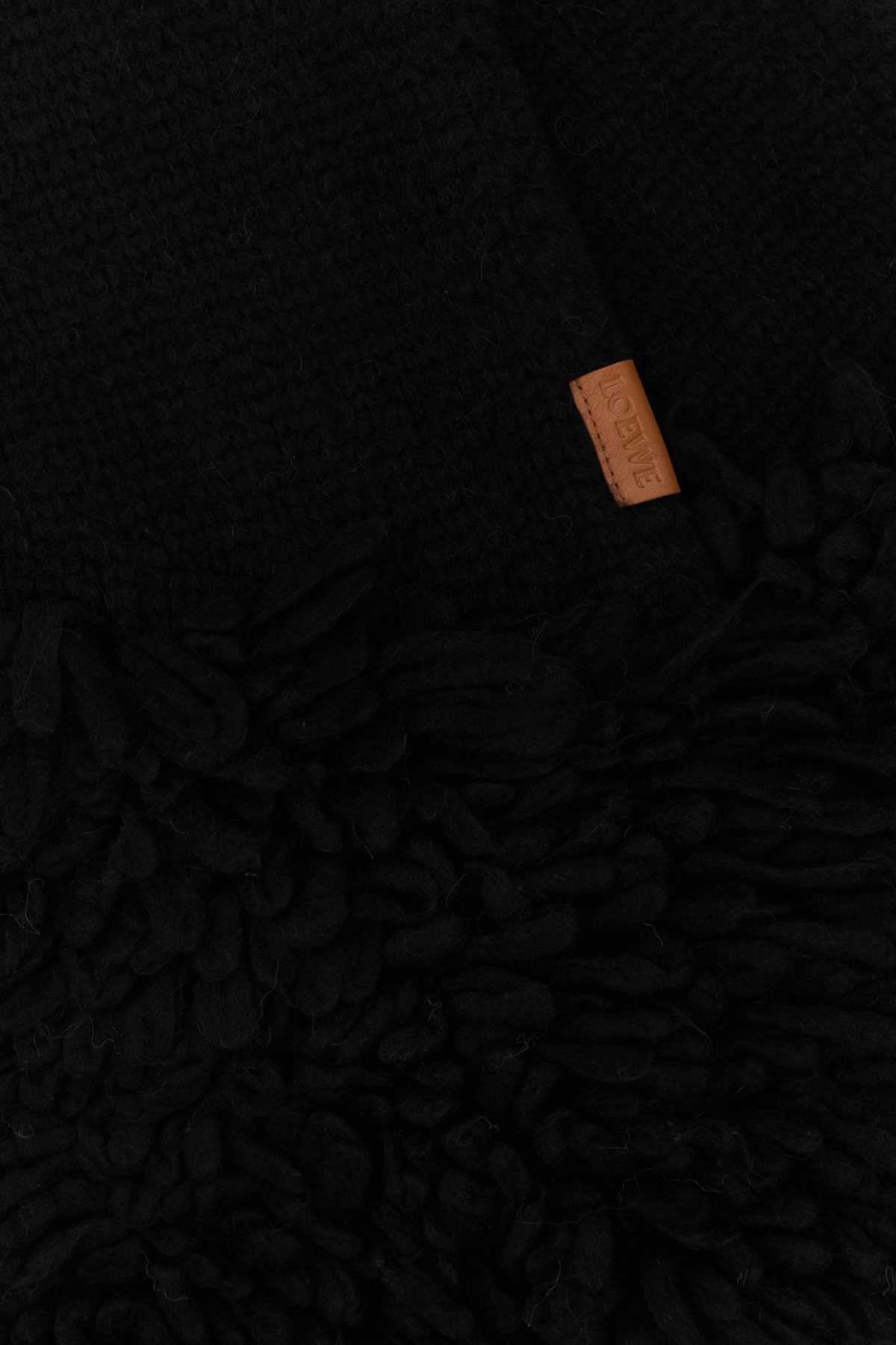 Black alpaca blend scarf F540257X30BLACK (LOEWE / スカーフ・マフラー ) | LOEWE (ロエベ)(1)