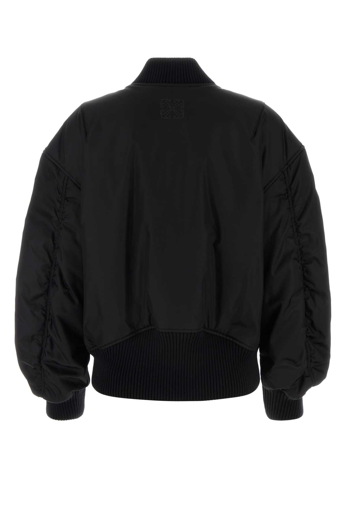 Black nylon blend bomber jacket OWEH028C99FAB0011010 (Off-White / カジュアルジャケット ) | Off-White (オフホワイト)(1)