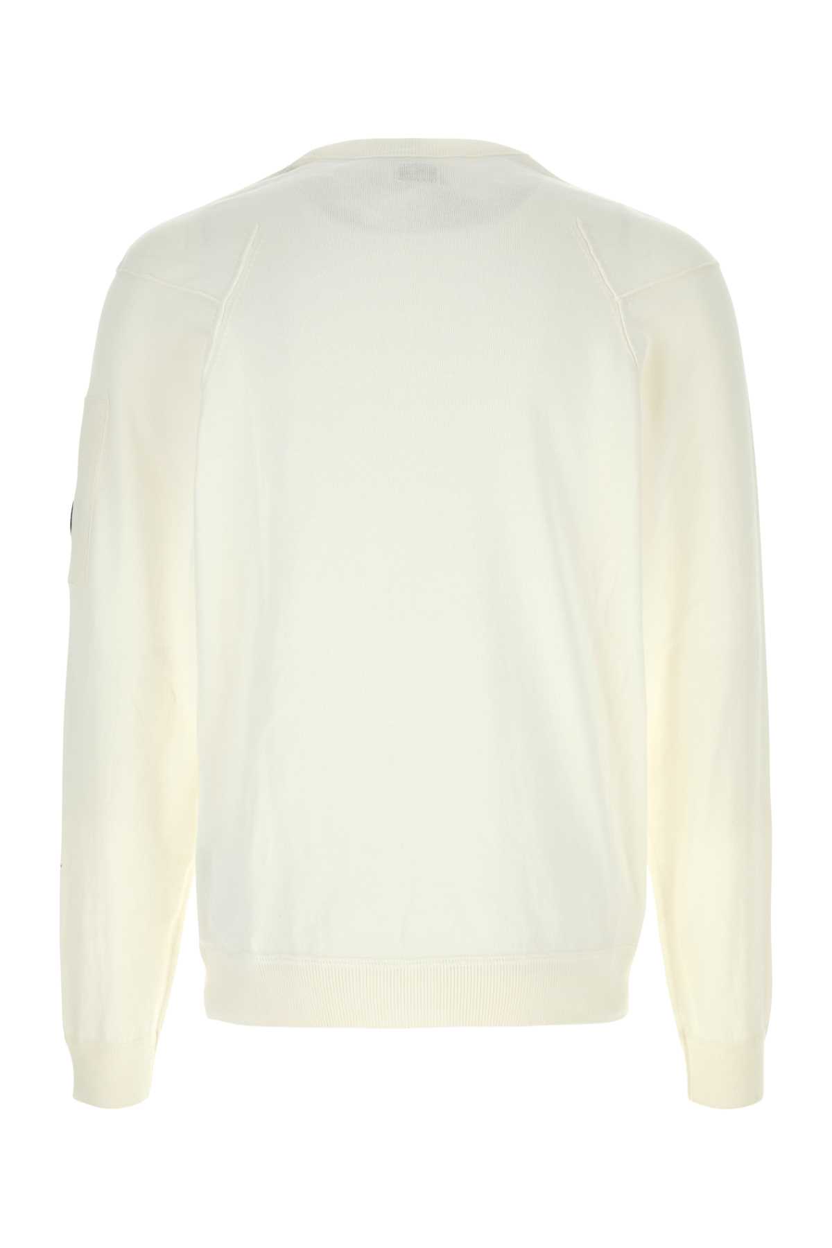 White cotton sweater 18CMKN026A004037A103 (C.P. Company / ニット・セーター・カーディガン ) | C.P. Company (シーピーカンパニー)(1)
