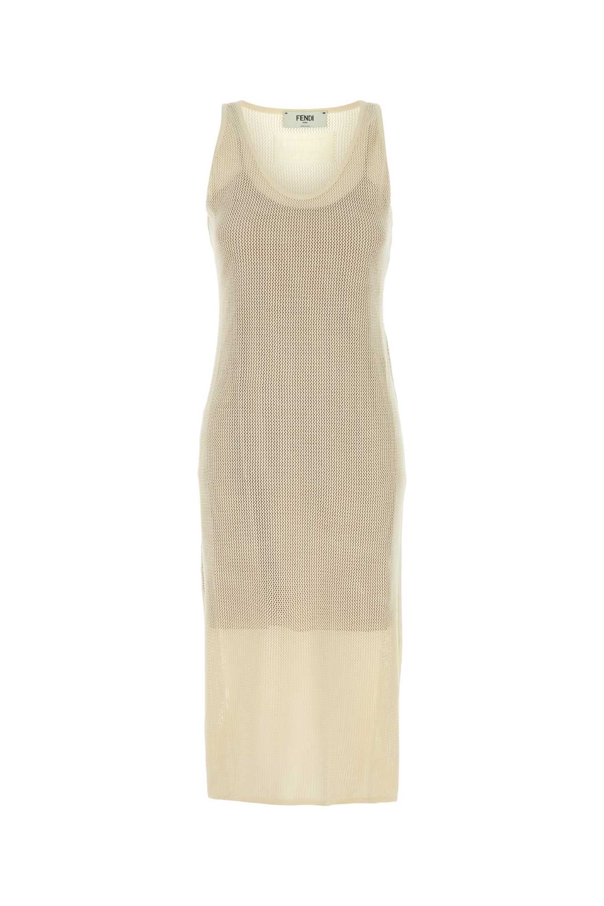 Cream mesh dress FZDD30ATPQF08QQ (FENDI / ワンピース・ドレス・オールインワン ) | FENDI (フェンディ)