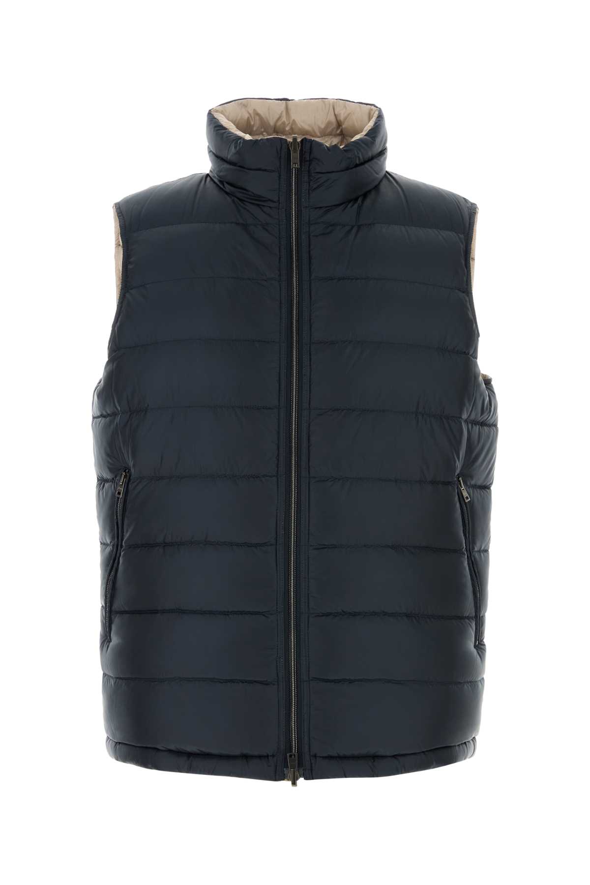 Navy blue nylon sleeveless down jacket PI0200U12020Z9219 (Herno / ベスト ) | Herno (ヘルノ)