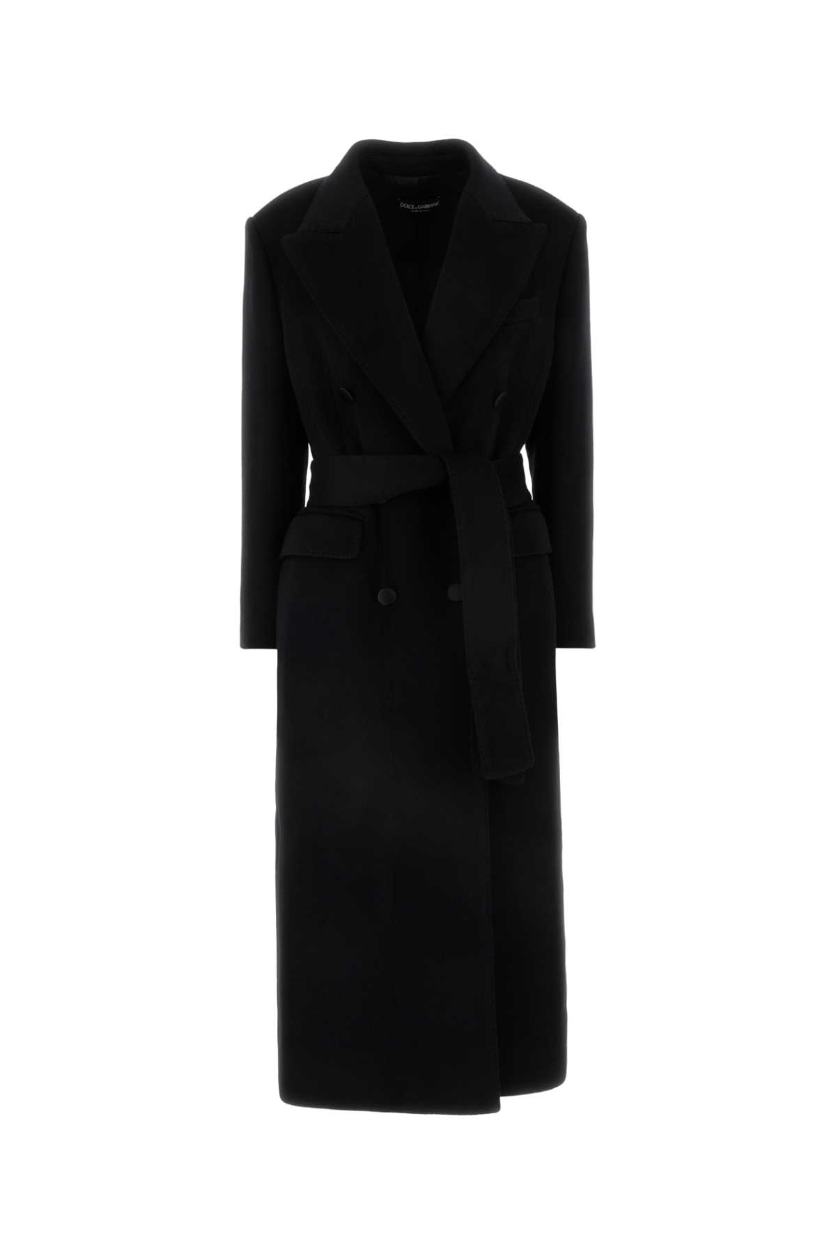 Black cashmere coat F0E2QTFU292N0000 (Dolce & Gabbana / コート ) | Dolce & Gabbana (ドルチェガッバーナ)