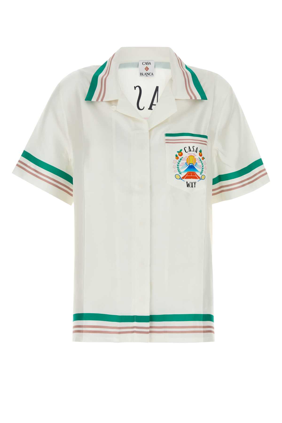 White satin shirt WPF25SH20007CASAWAY (Casablanca / シャツ・ブラウス ) | Casablanca (カサブランカ)