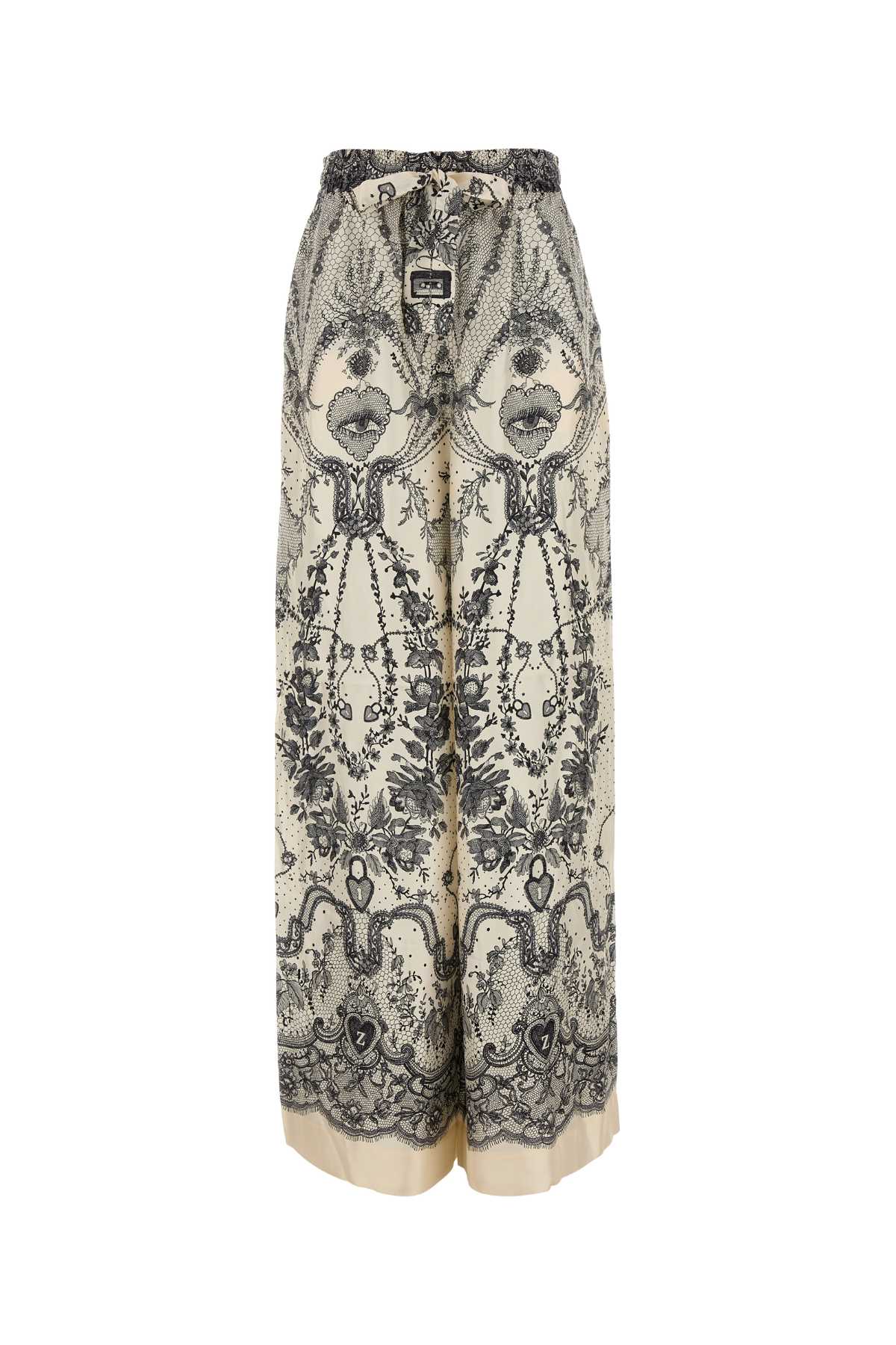 Printed silk Crush wide-leg pant 2332PR251IVOLOCK (ZIMMERMANN / パンツ ) | ZIMMERMANN (ジマーマン)